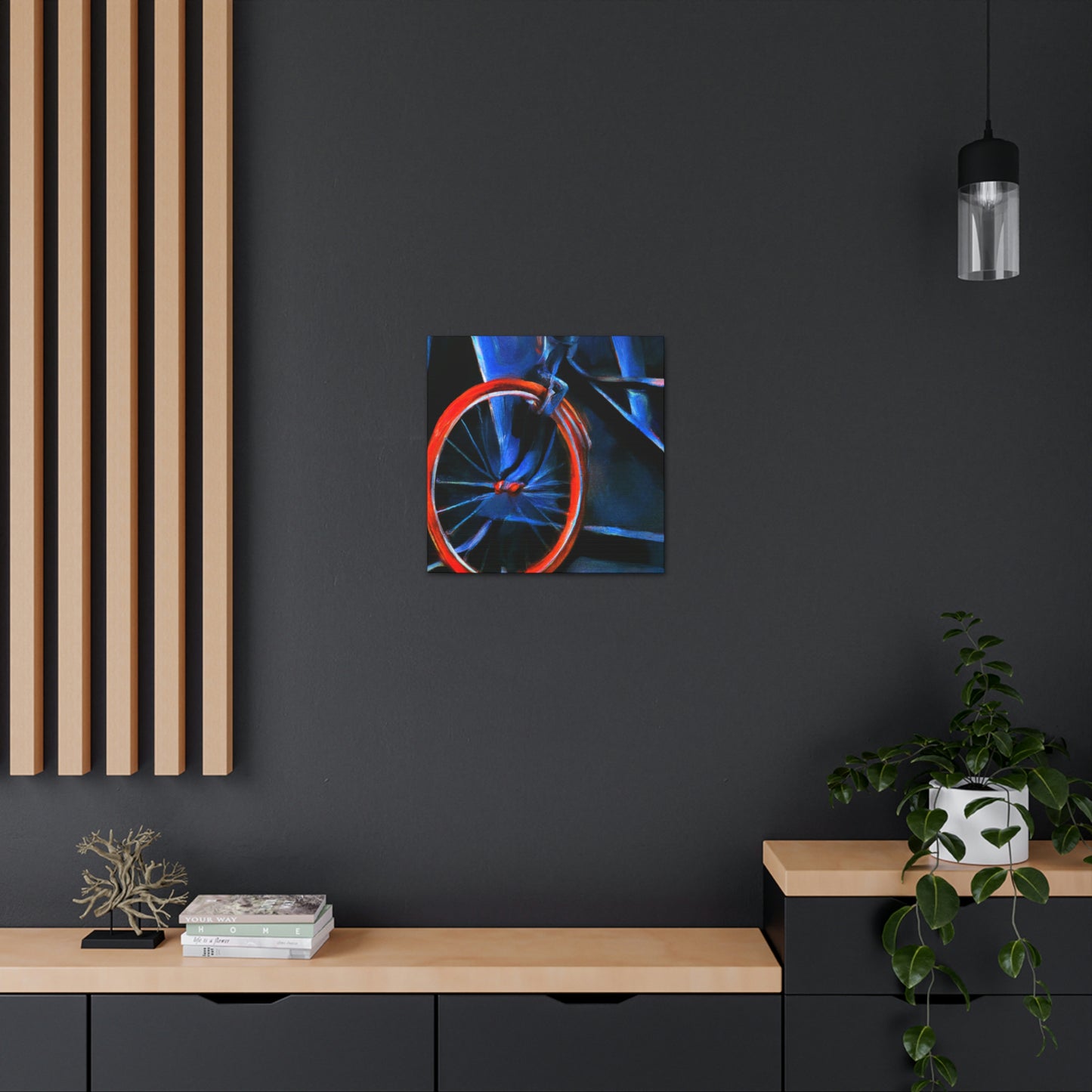 "Bicycle in Abstract Shade" - Canvas