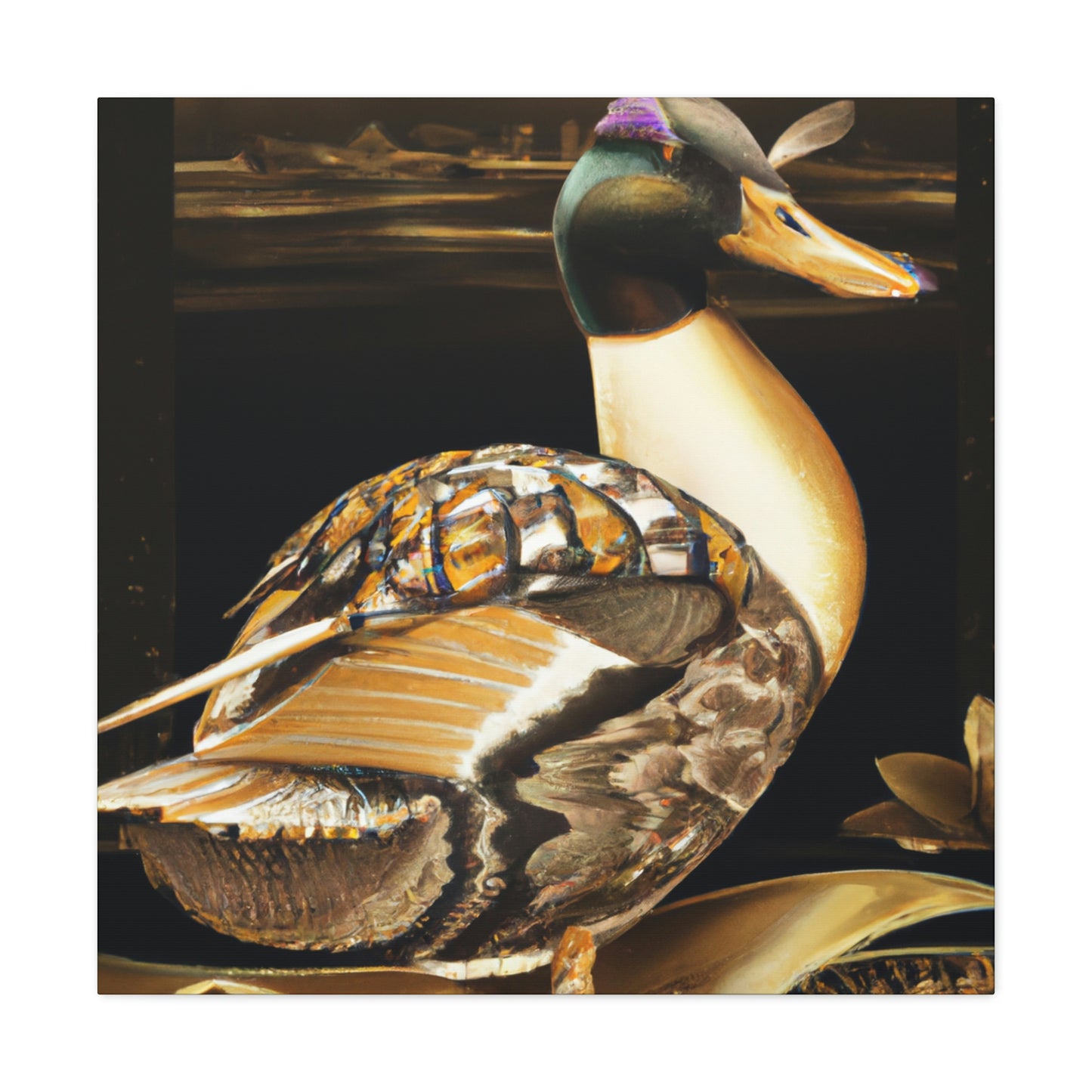 Mallard in Art Deco - Canvas