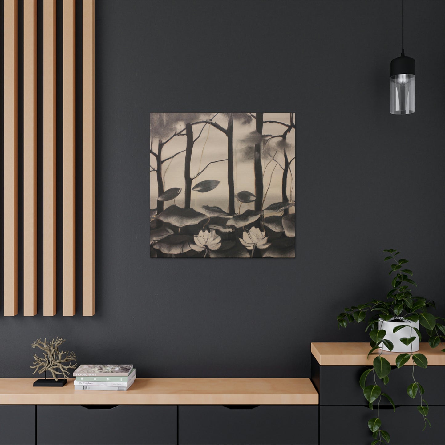 Lotus in Abstract Form - Canvas