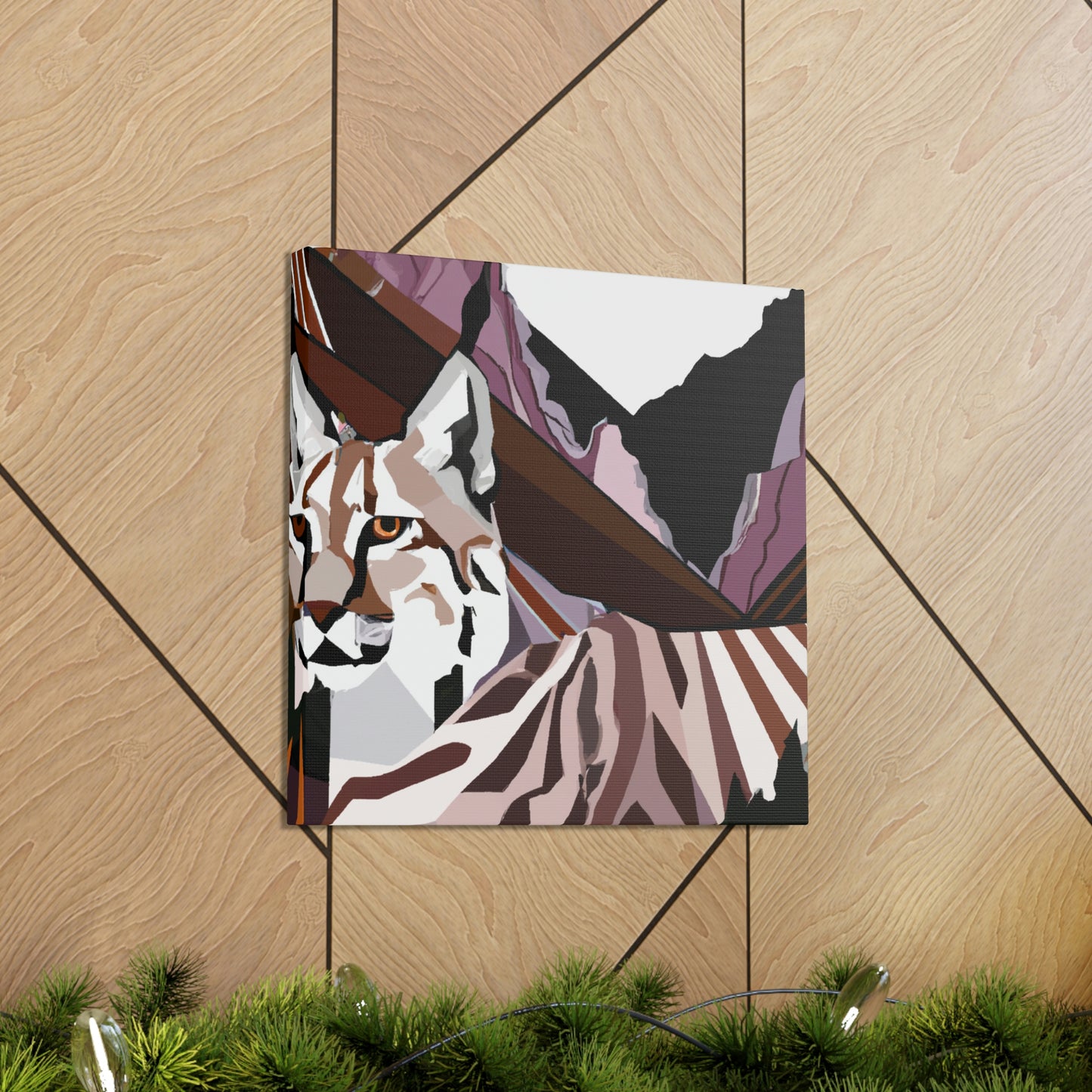 "Lynx in Art Deco" - Canvas