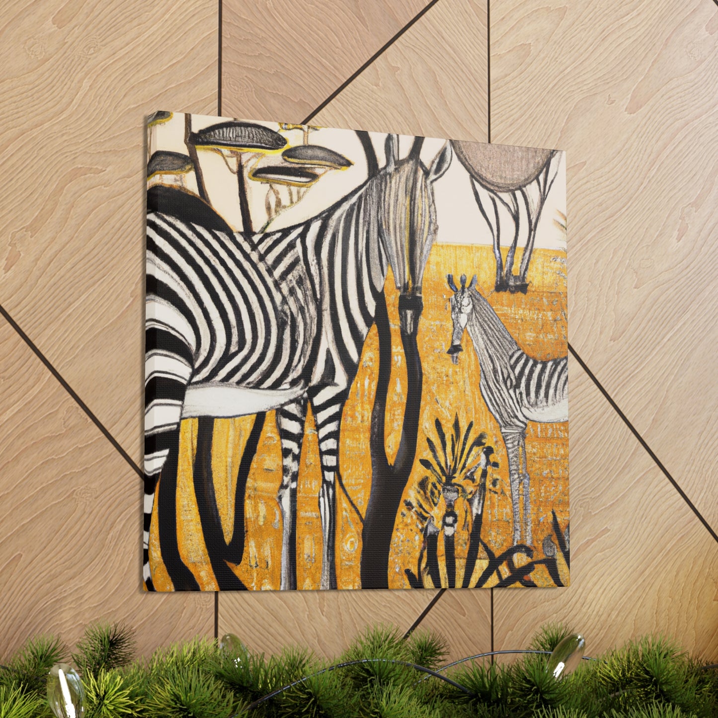 "Striped Zebra Symphony" - Canvas