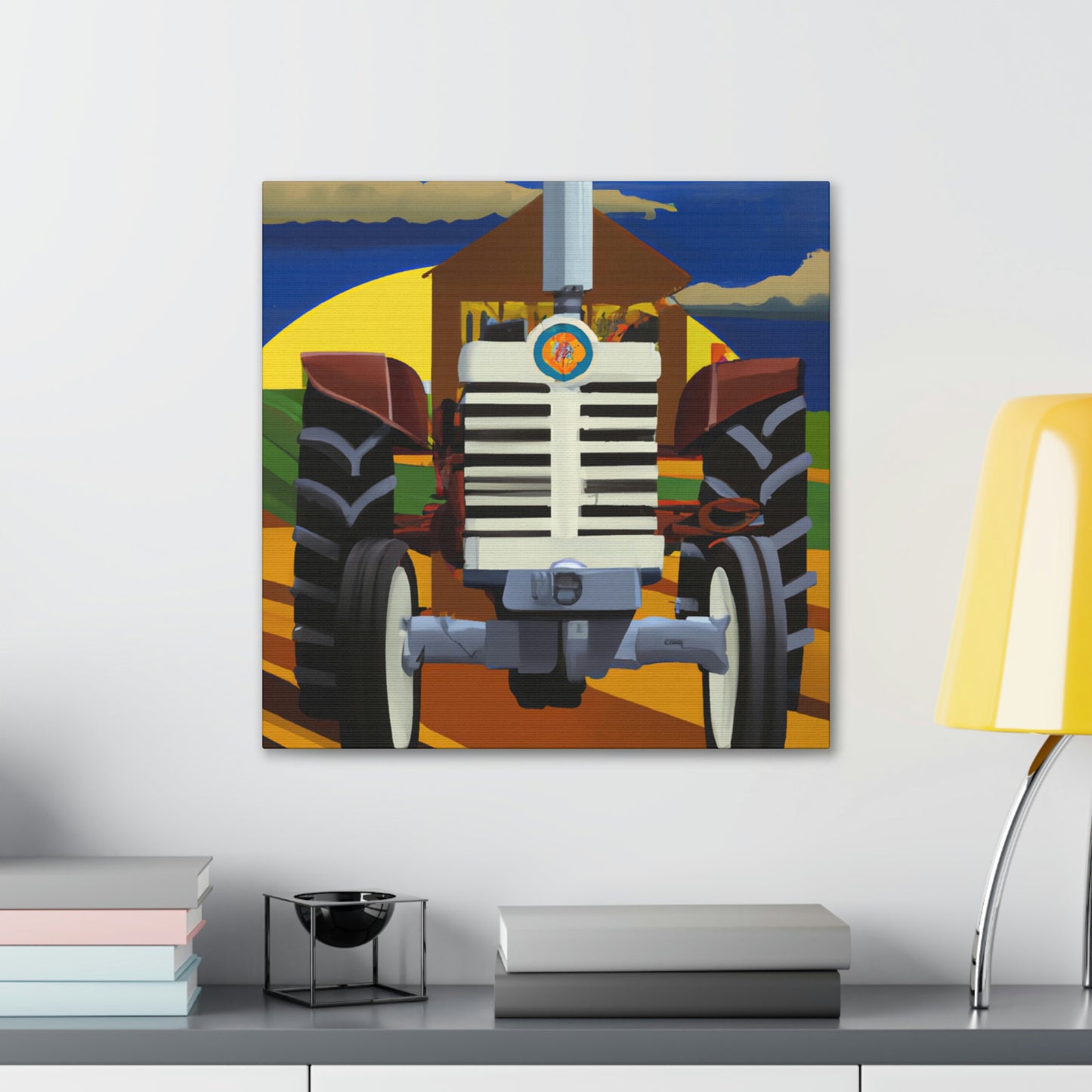 Tractor in Art Deco - Canvas