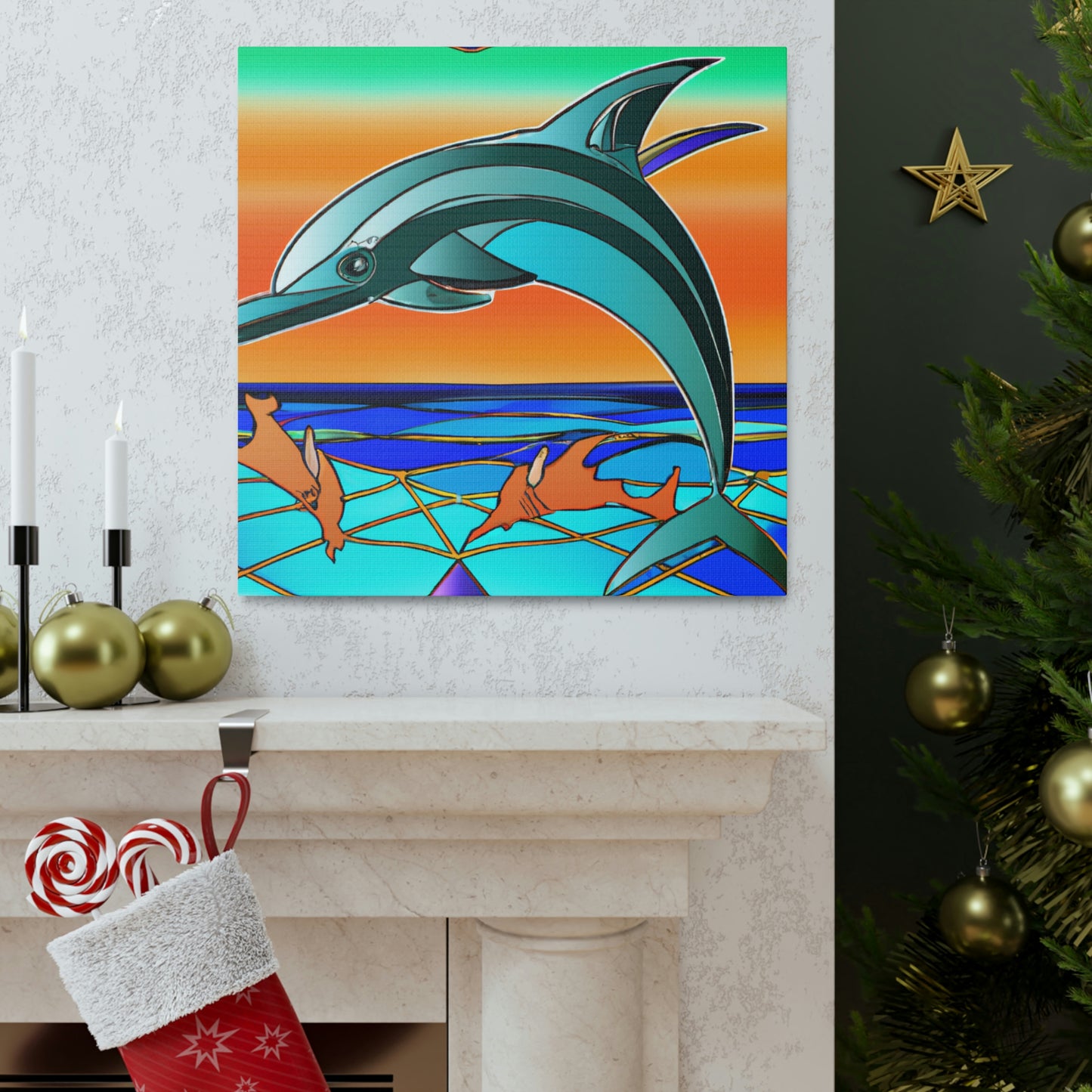 Gliding Dolphin Majesty - Canvas