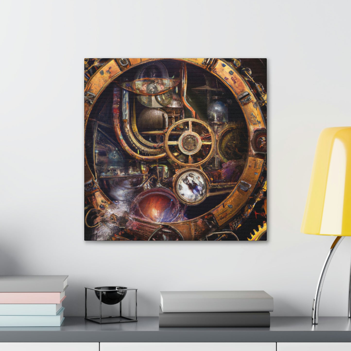 "Clockwork Dreams Unfold" - Canvas