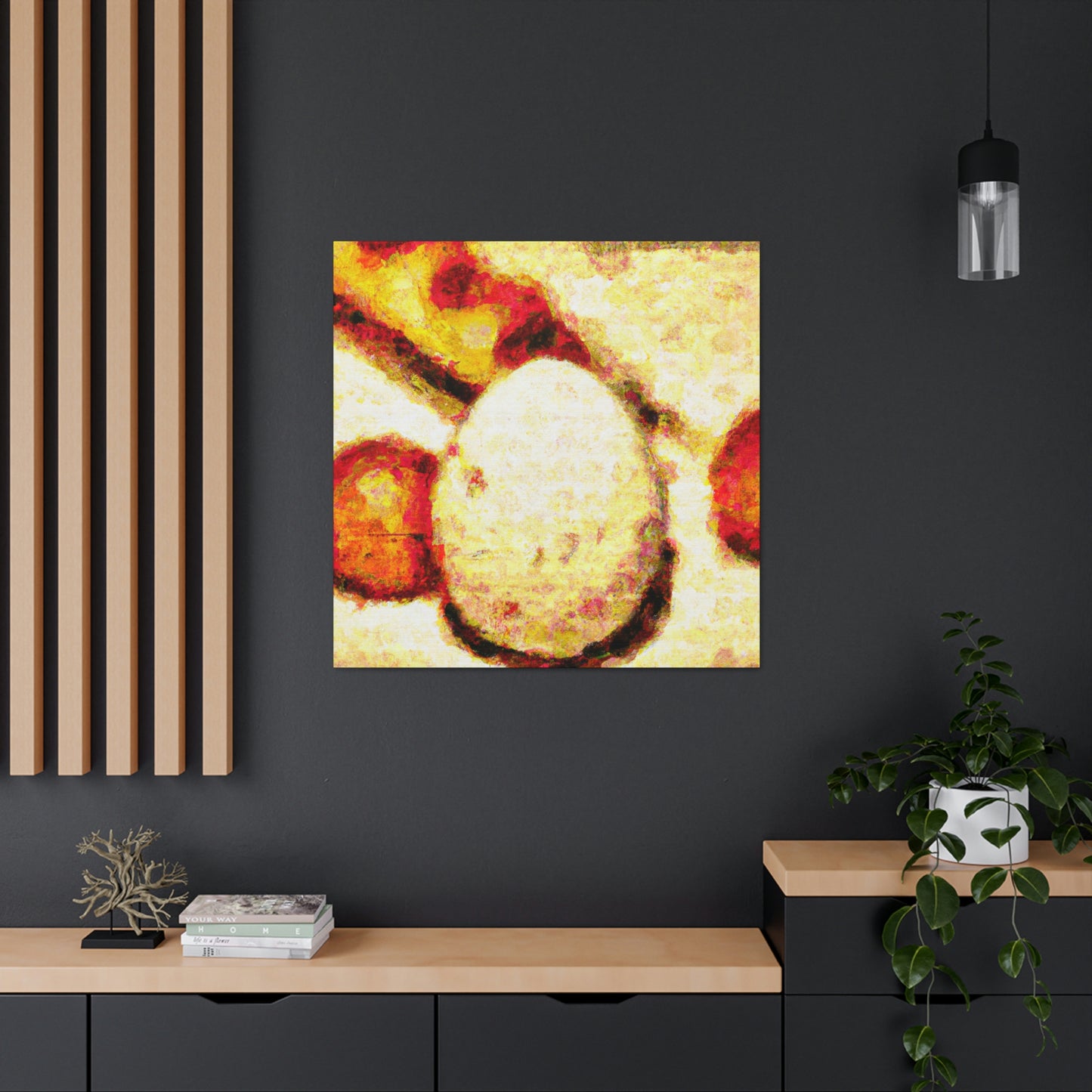 Eggs in Pointillism - Canvas