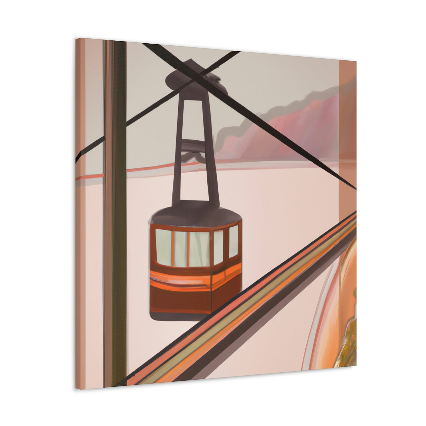 "Cable Car Dreams 1920s" - Canvas