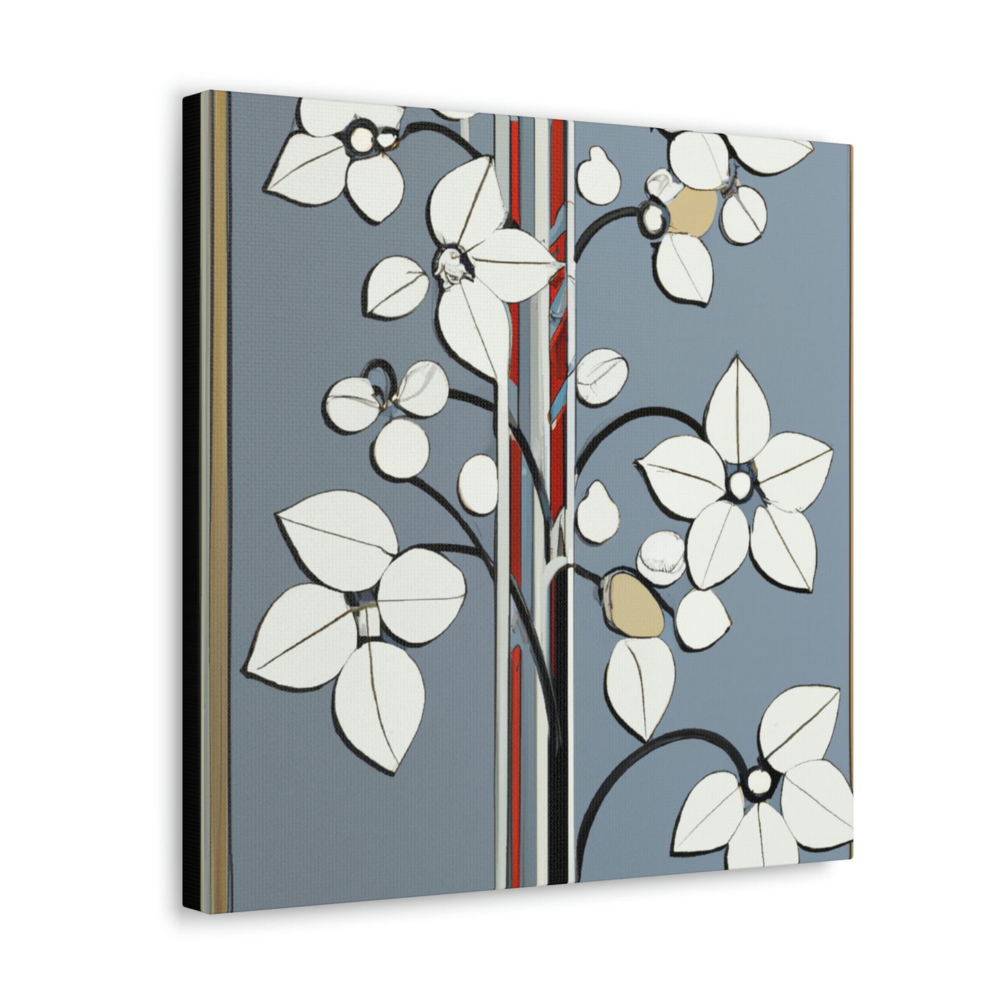 "Deco Dogwood Symphony" - Canvas