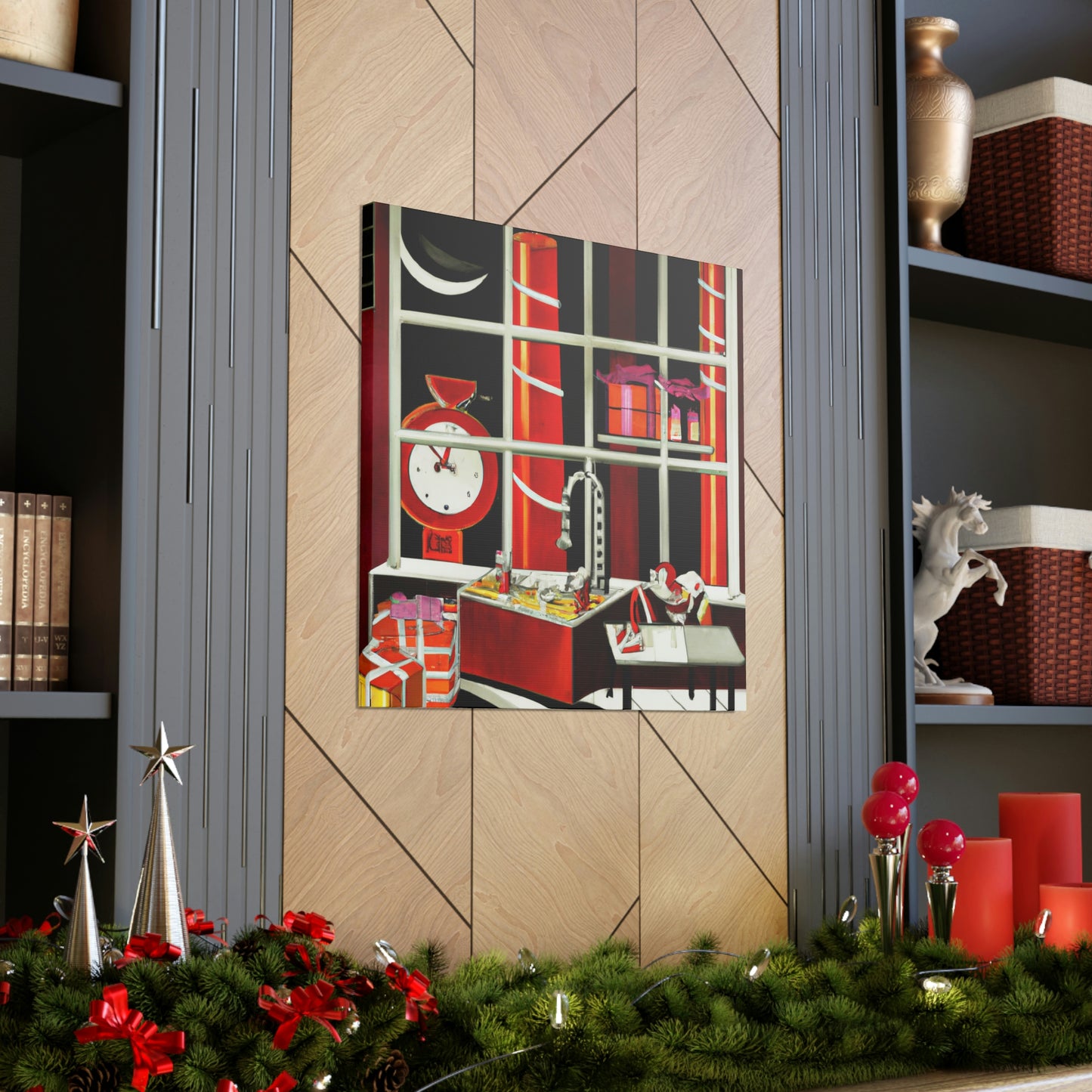 Santa's Workshop Reimagined - Canvas