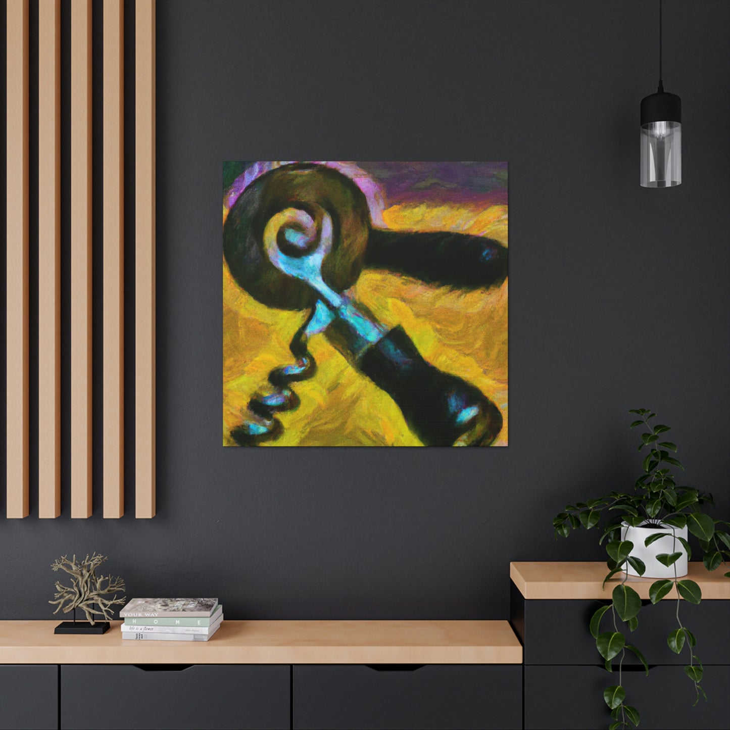 Corkscrew in Turquoise - Canvas