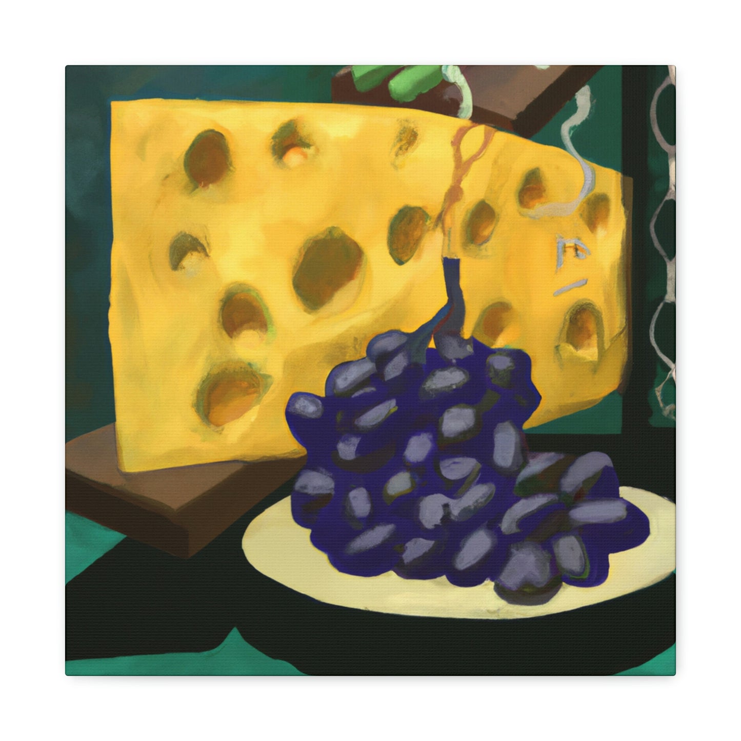 Cheese and Grapes Pop - Canvas