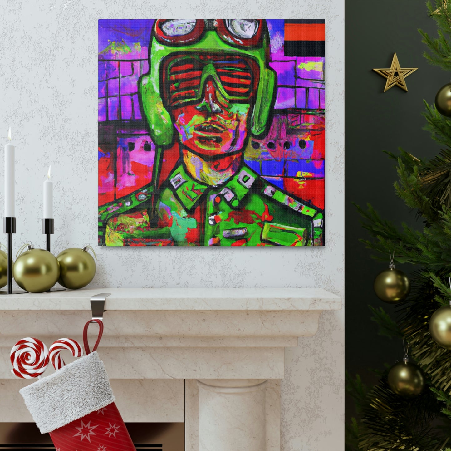 Aviator Soars Fauvism - Canvas