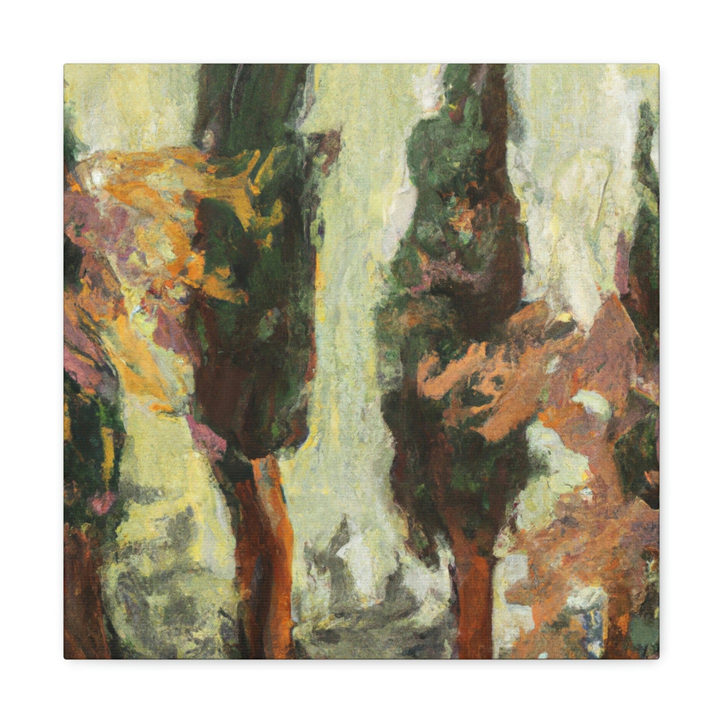 Cypress Tree Expressionism - Canvas