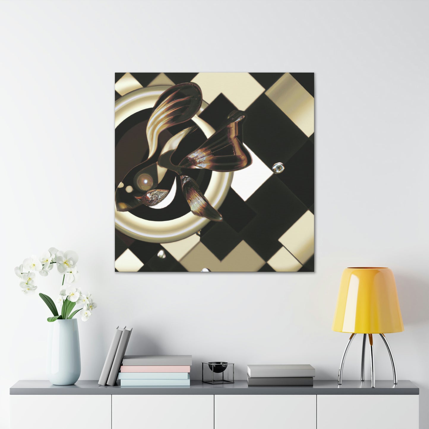 "Guppy's Art Deco Dream" - Canvas