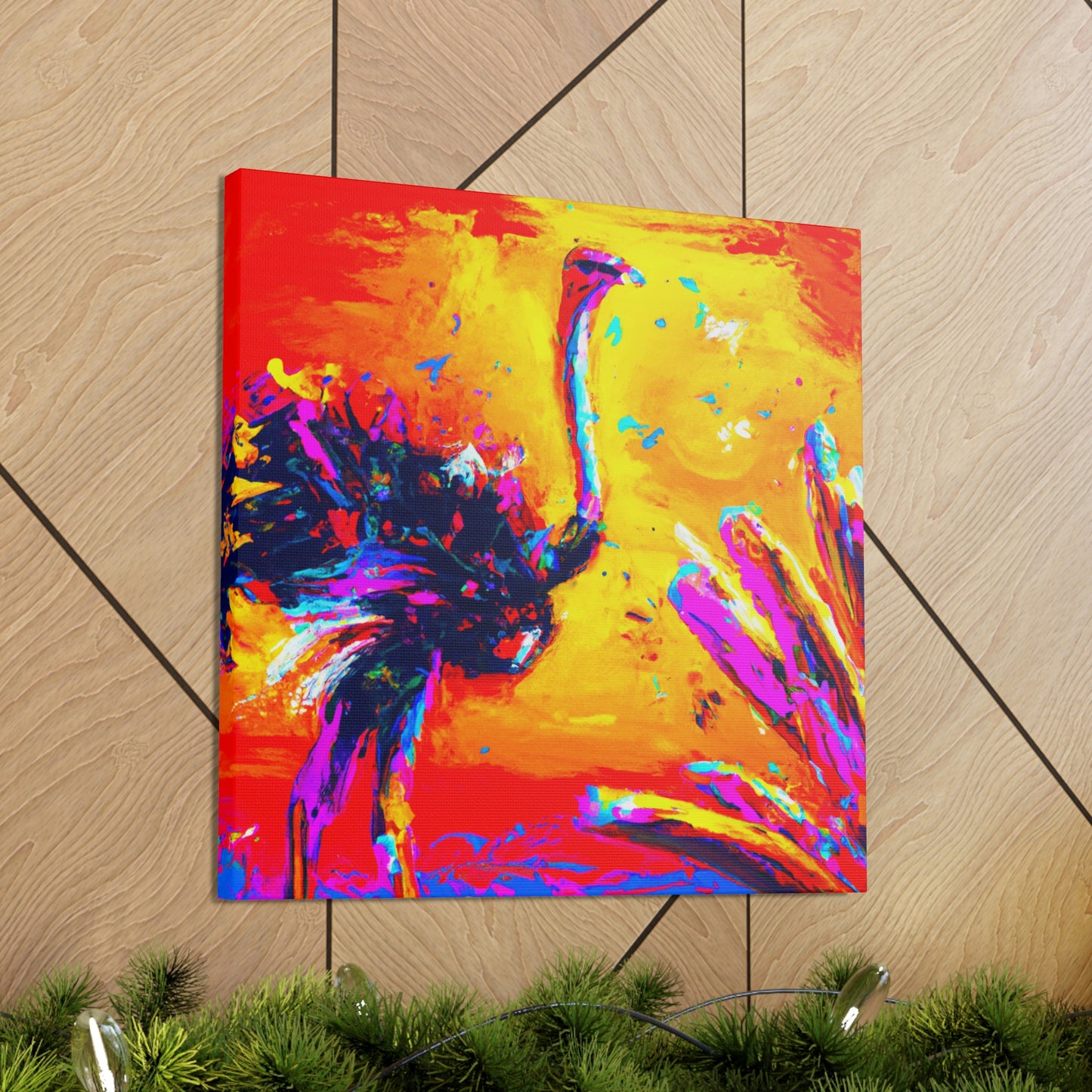 Ostrich in Abstraction - Canvas