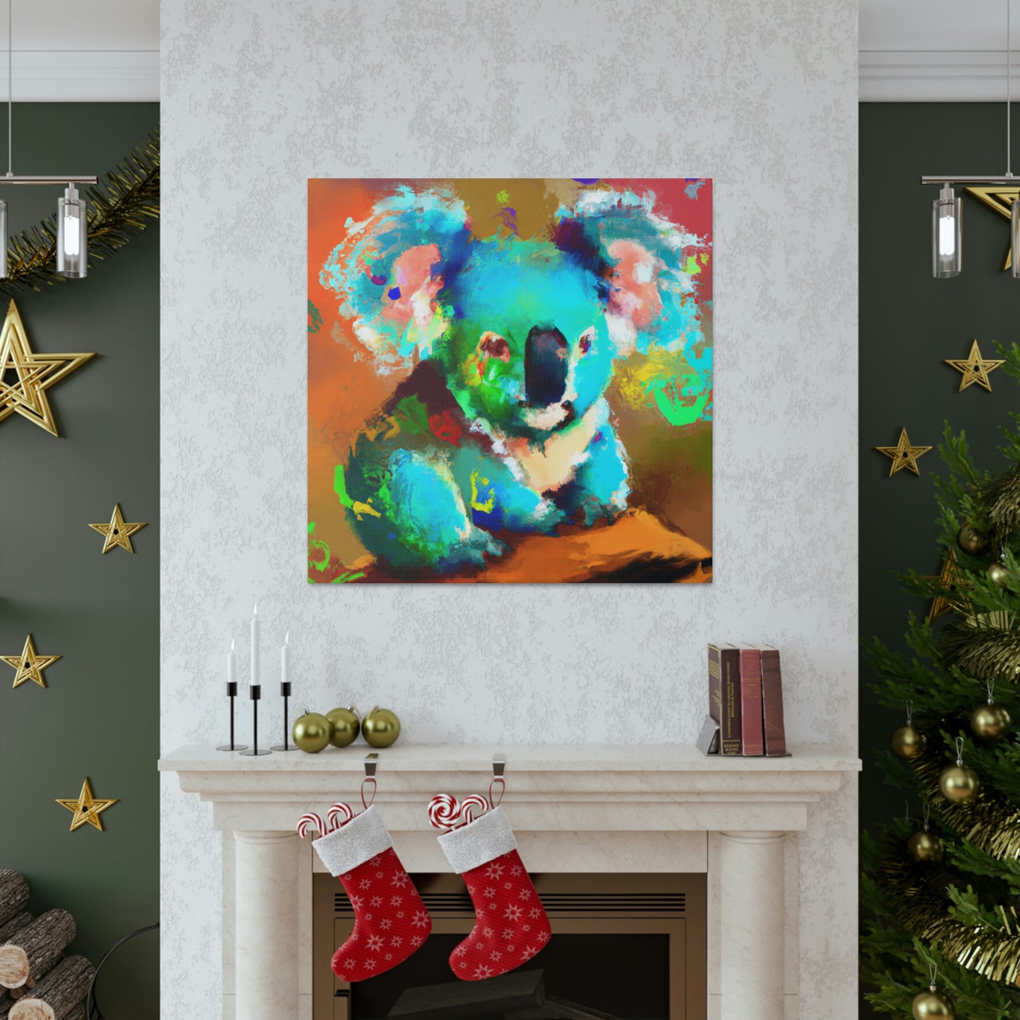 Koala in Azure Sky - Canvas