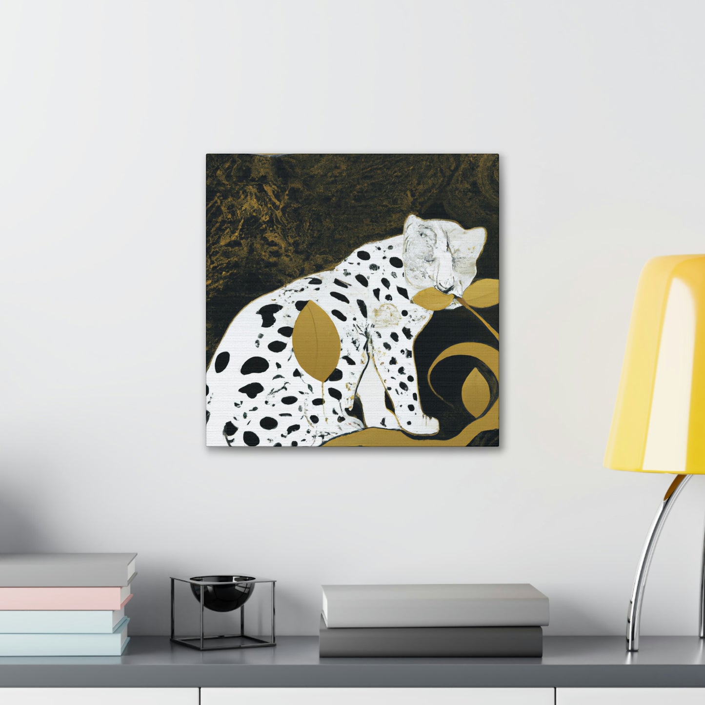 "Clouded Leopard Glistens" - Canvas