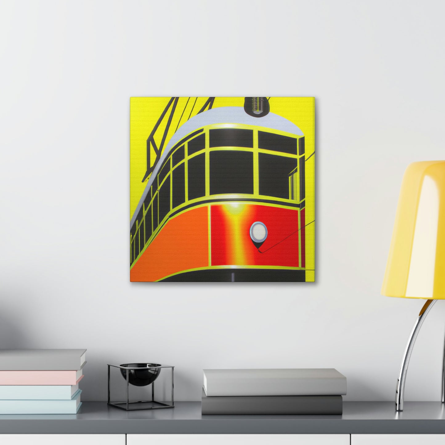 "Electric Tram Ablaze" - Canvas