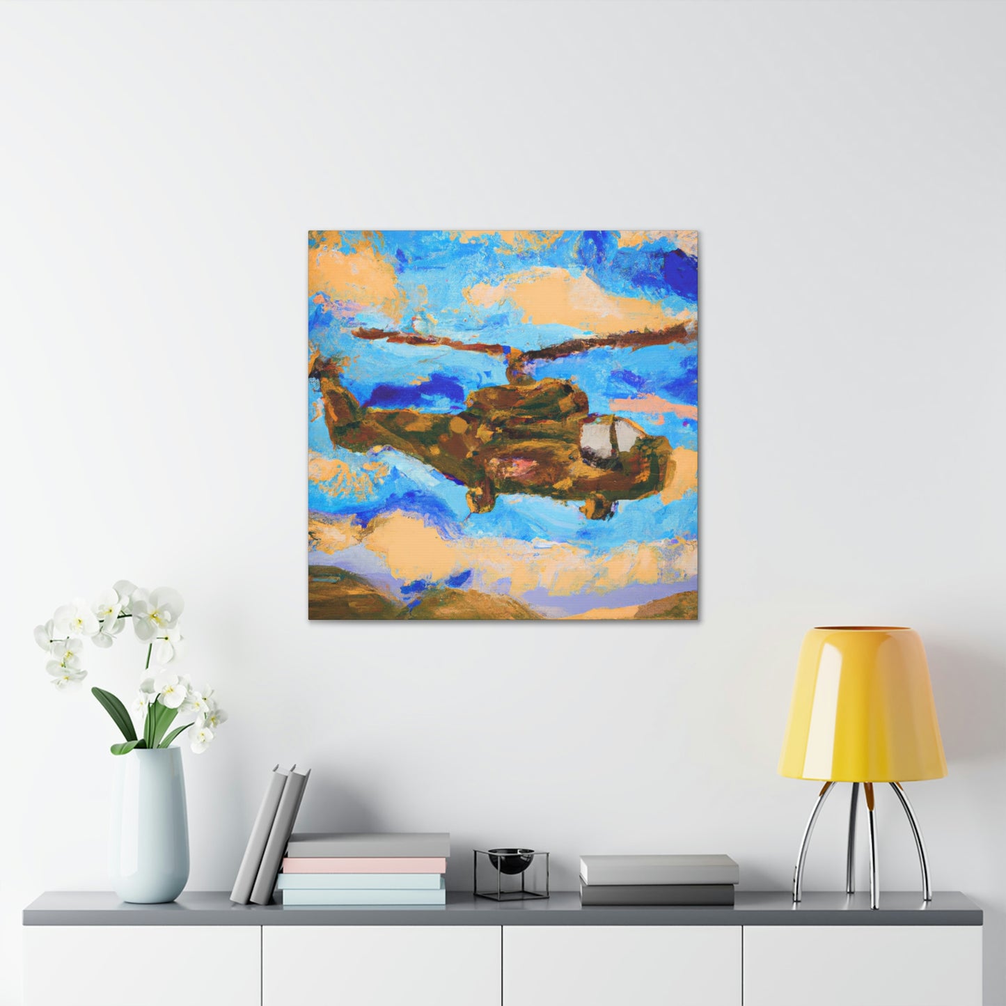 Helicopter Surreal Vision - Canvas