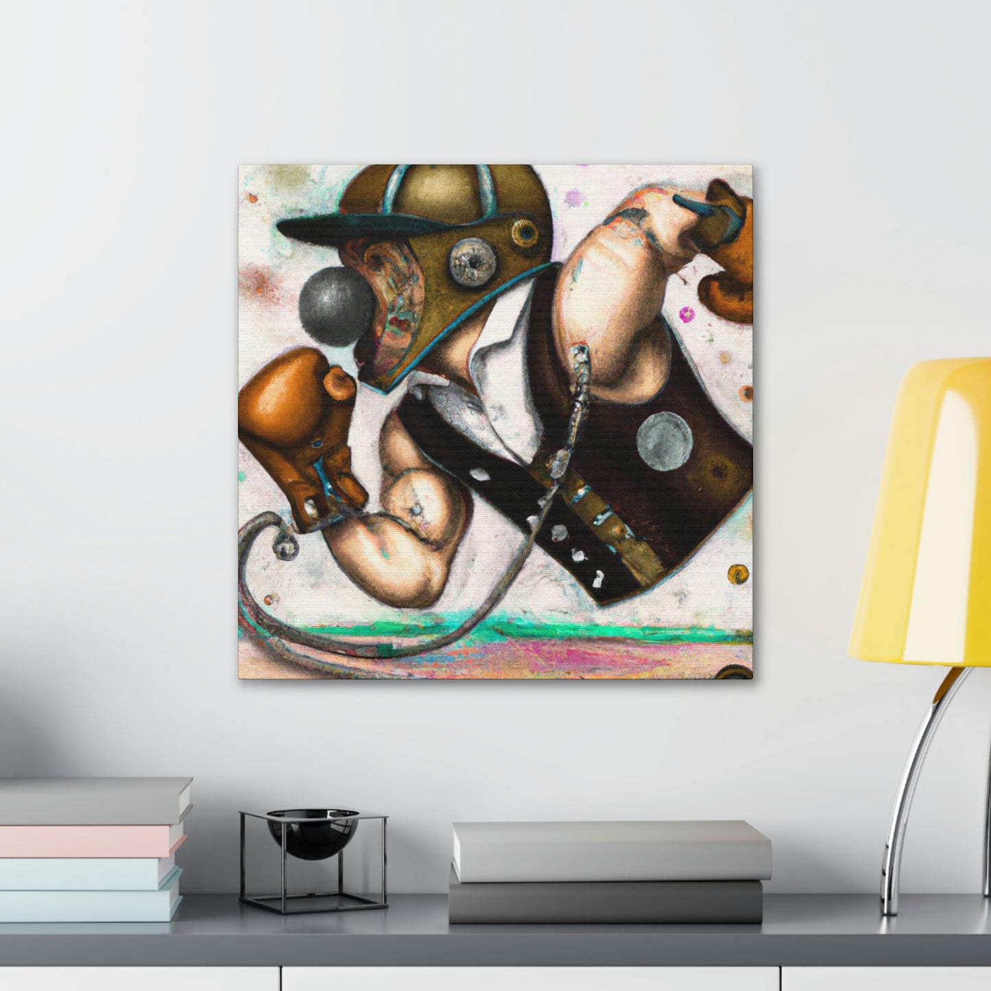 Boxers in Brass Gears - Canvas