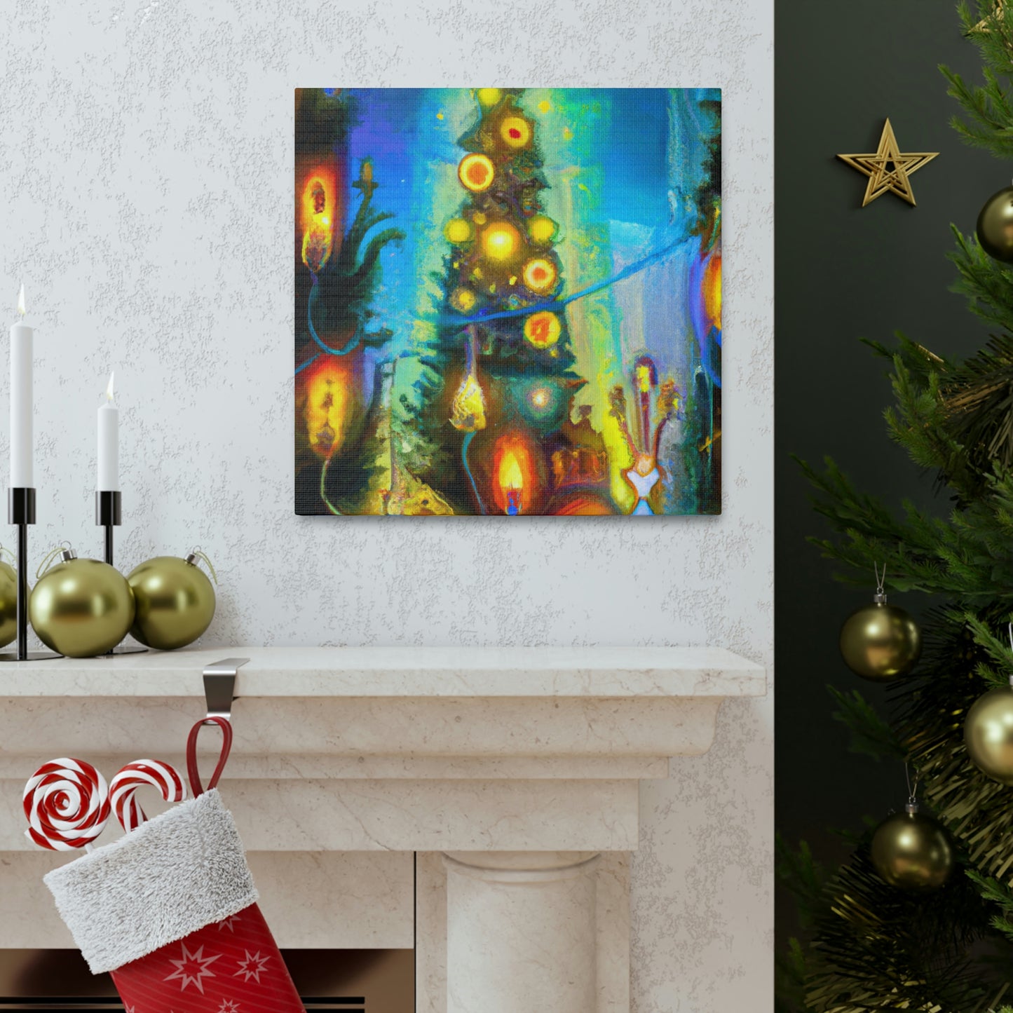 "Christmas Lights Illuminate". - Canvas