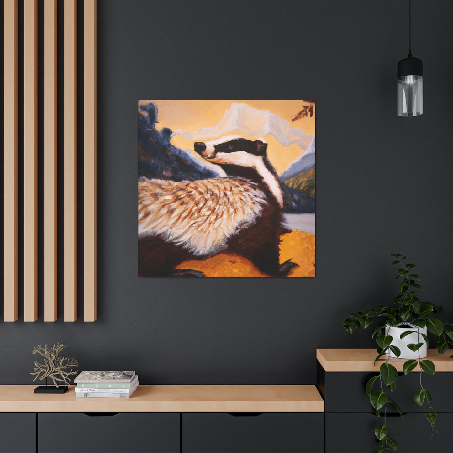 Badger in Deco Style - Canvas