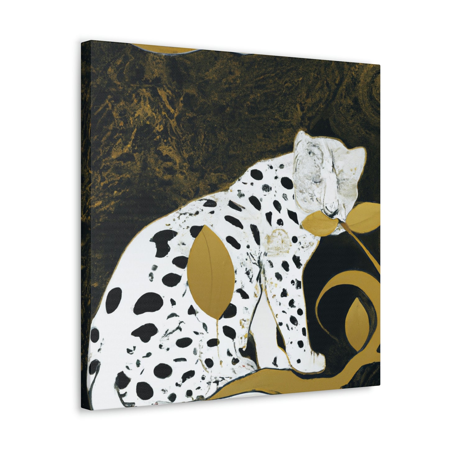 "Clouded Leopard Glistens" - Canvas