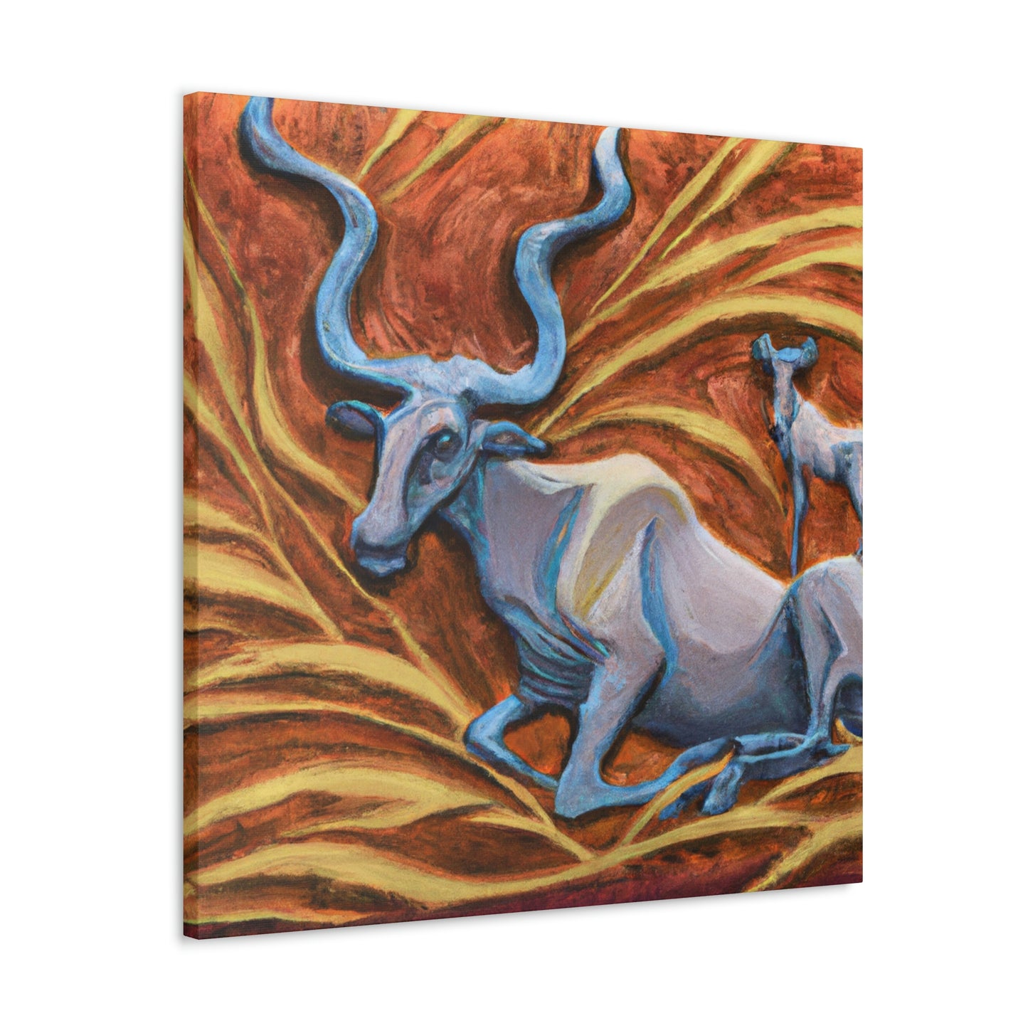 Wildebeest in Deco - Canvas