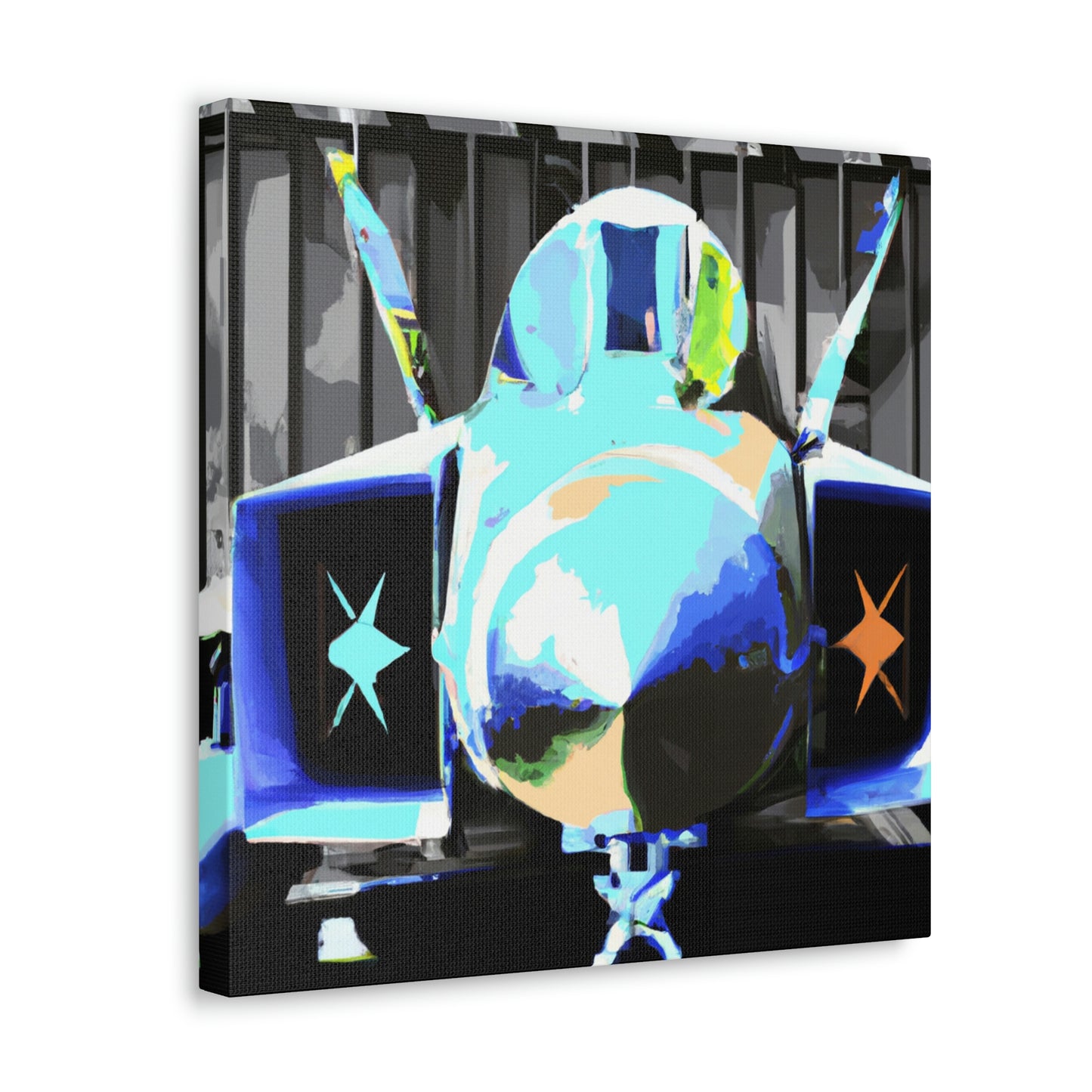 Fighter Jet Pop Art - Canvas