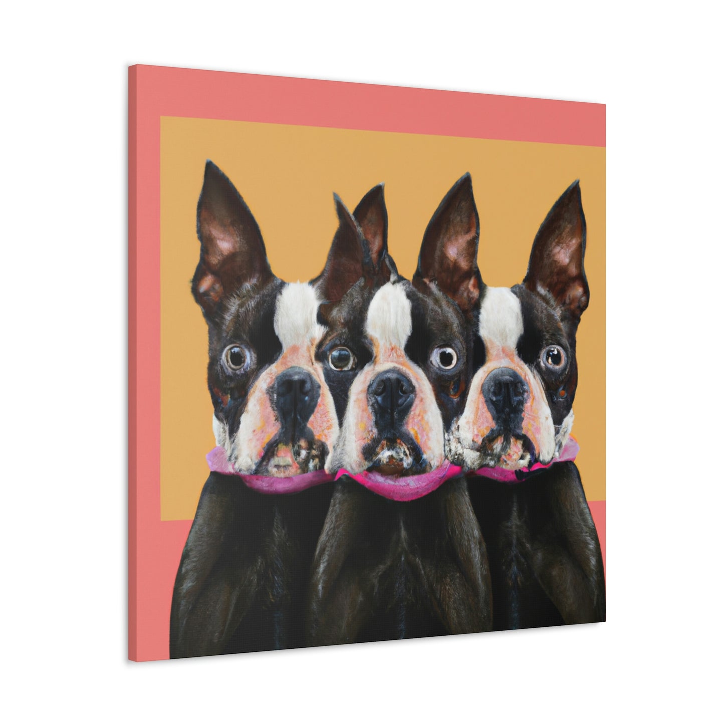 "Boston Terrier Minimalism" - Canvas