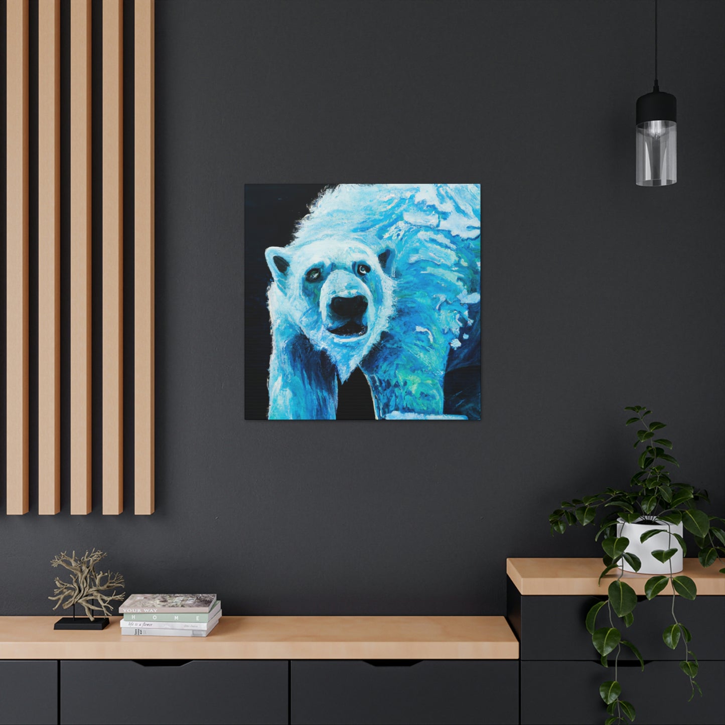 Polar Bear's Embrace - Canvas