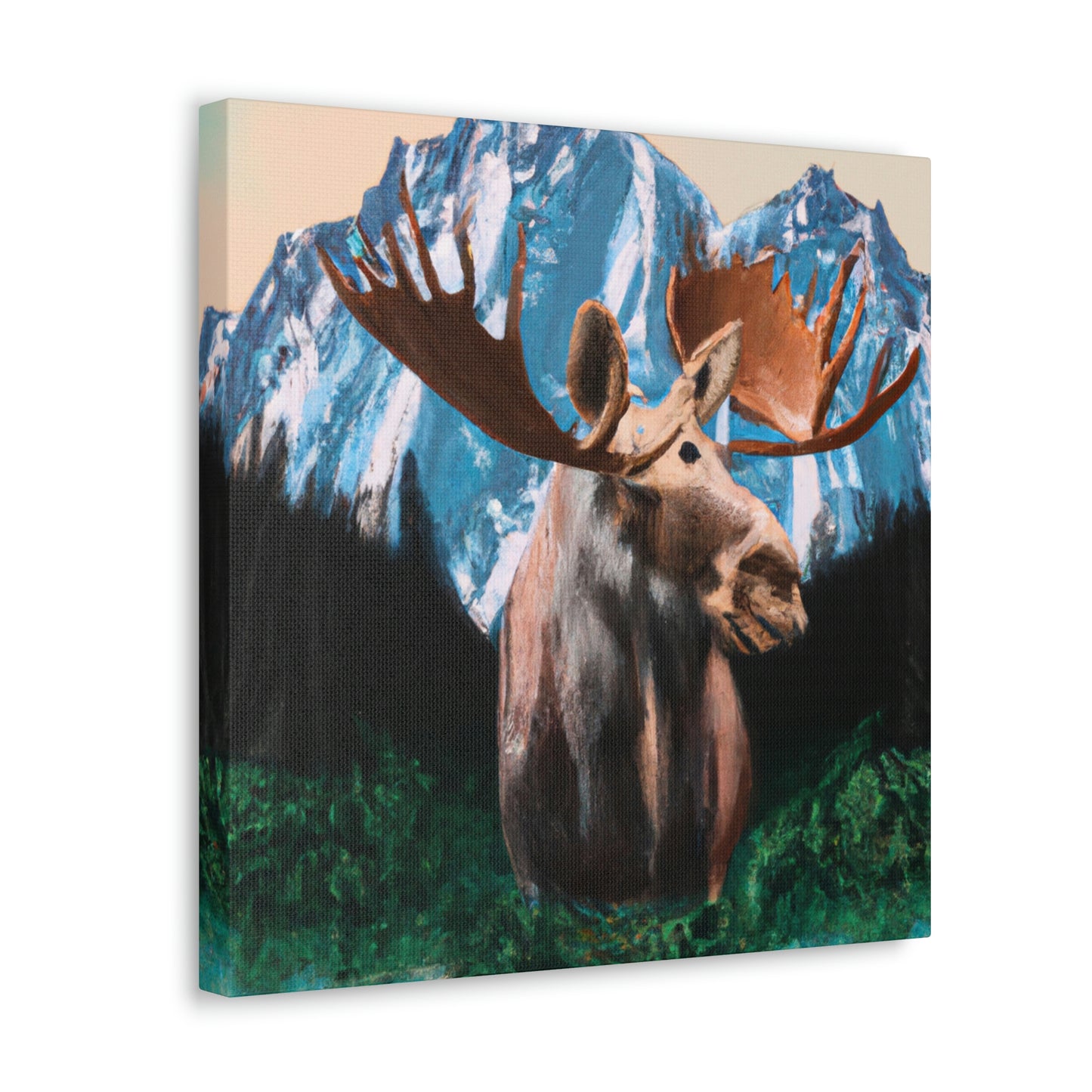 Moose in Baroque Splendor - Canvas