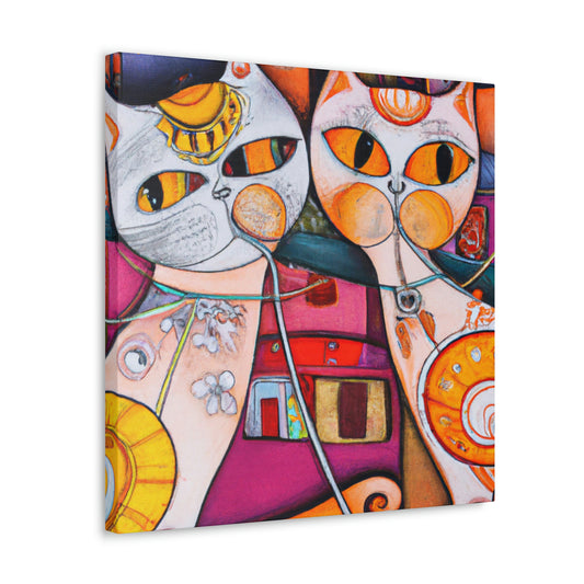 Cats in Art Deco - Canvas