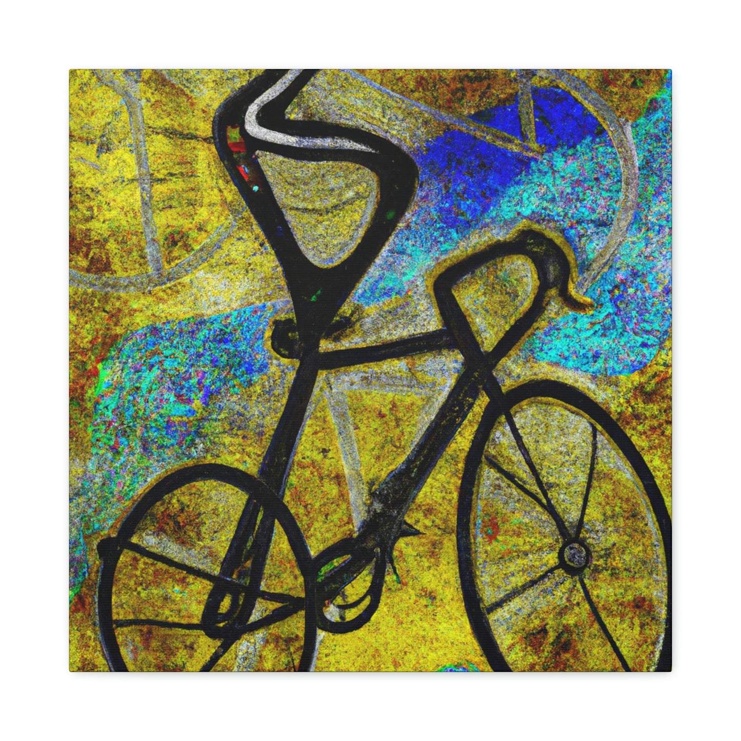 "Biking The Open Road" - Canvas