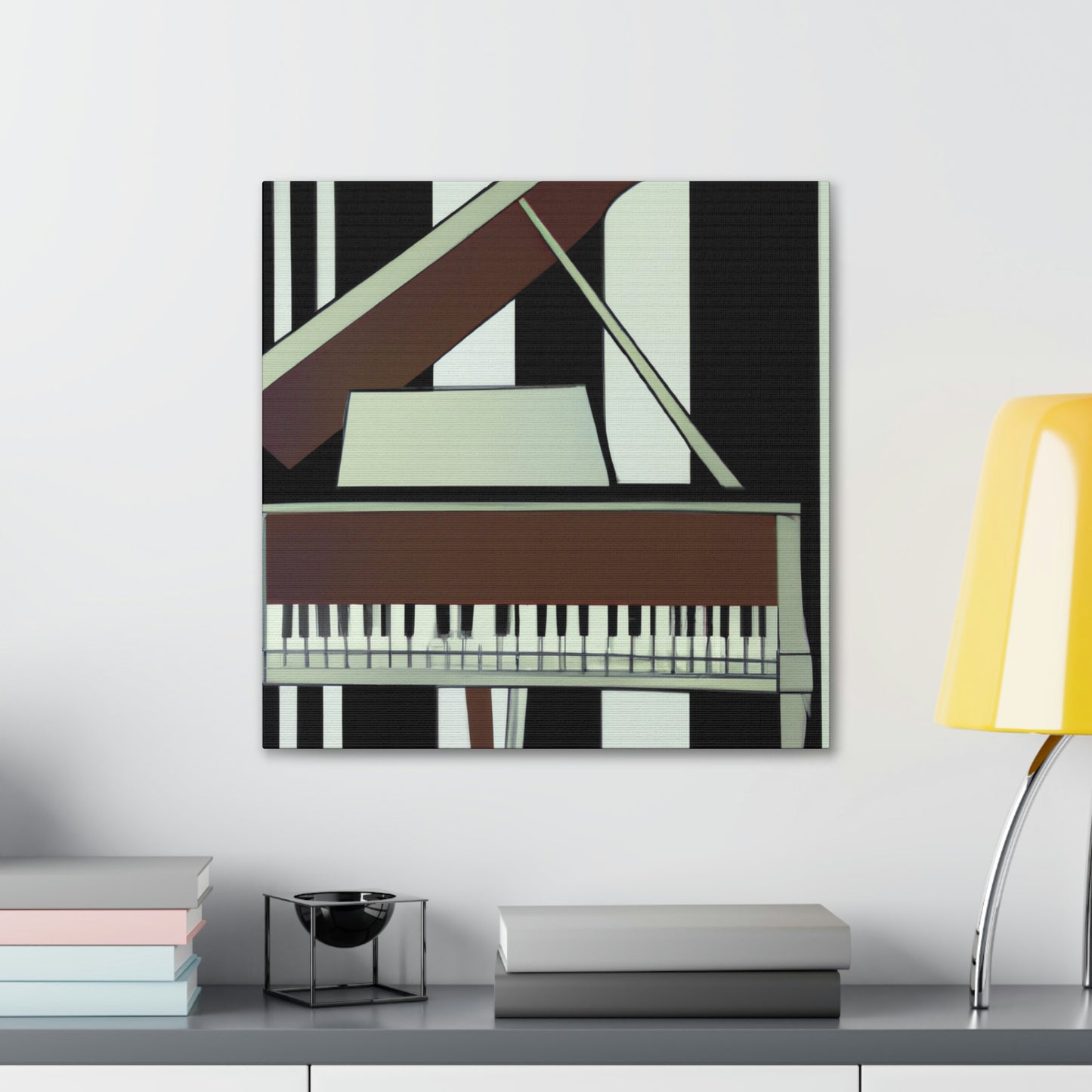 "Piano's Artful Cadence" - Canvas