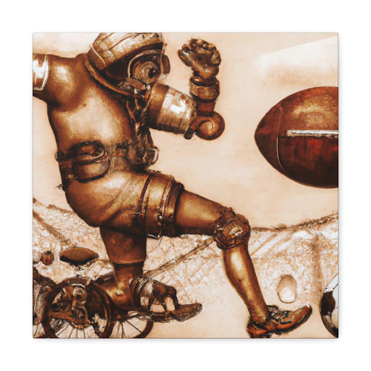 "Mechanical Football Futurism" - Canvas