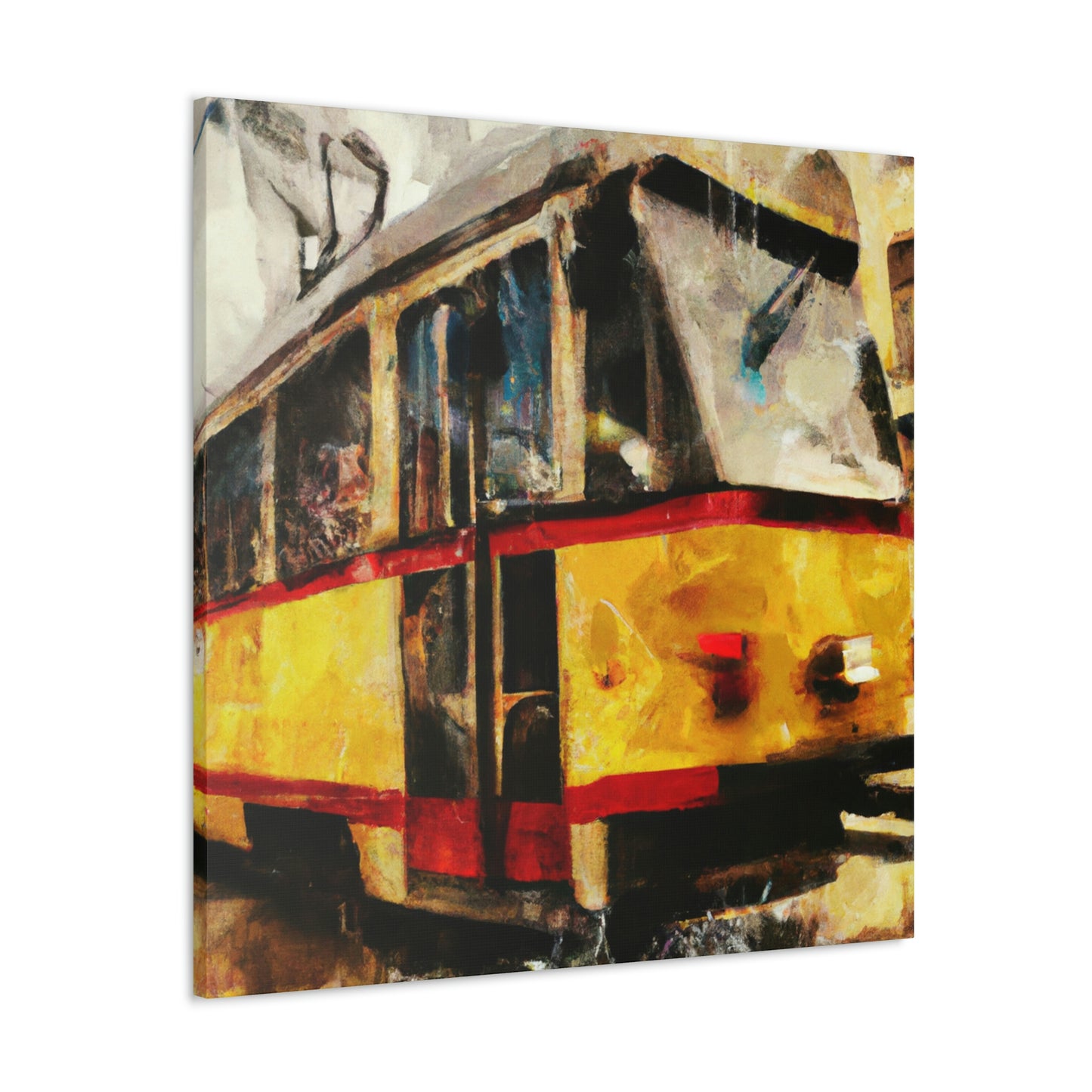 Tram in the Night - Canvas