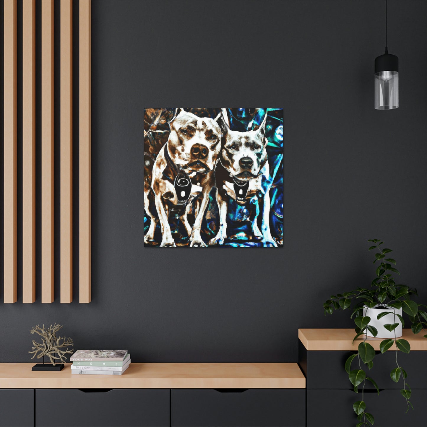 "Pitbull Dreams Surreal" - Canvas