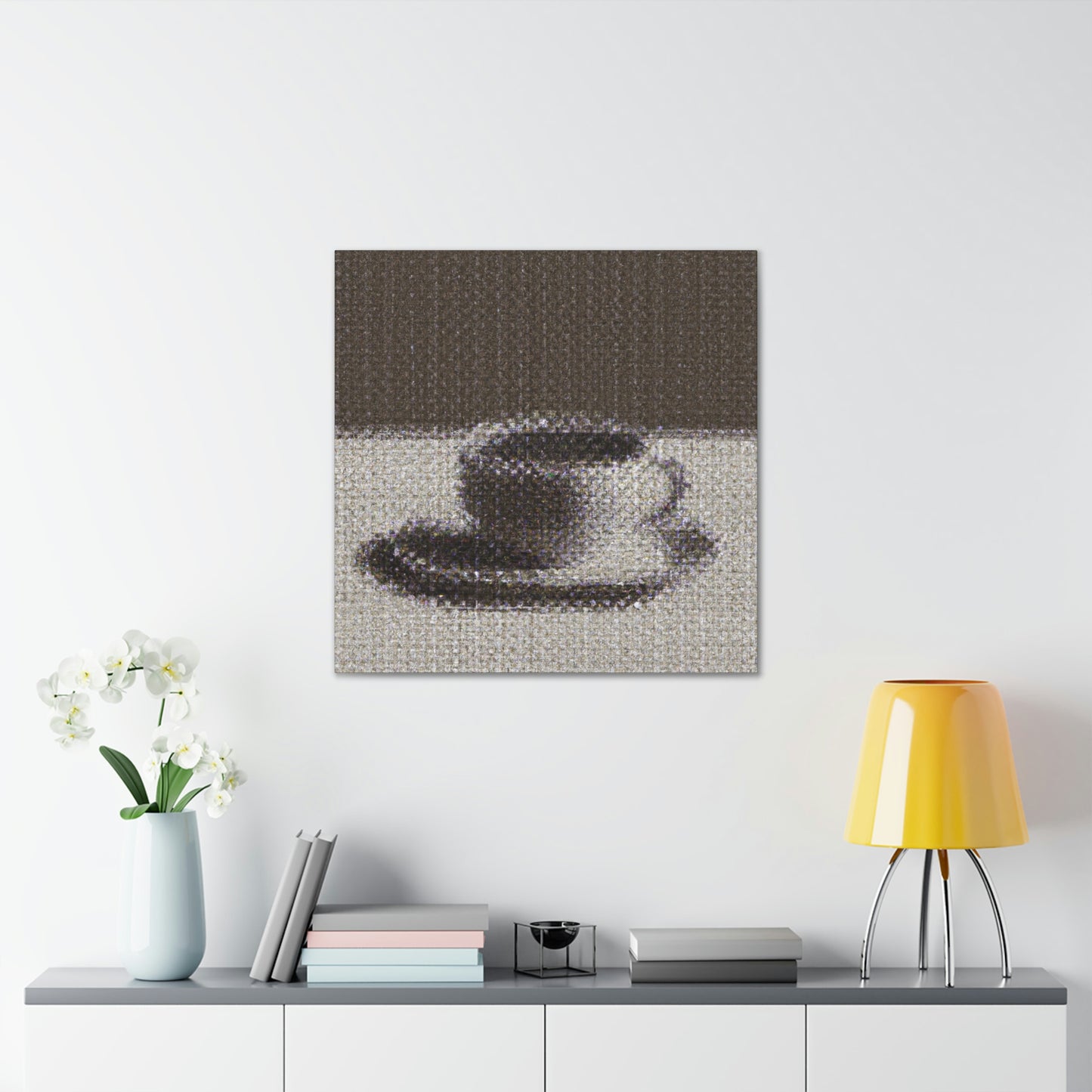 Coffee in Pointillism - Canvas