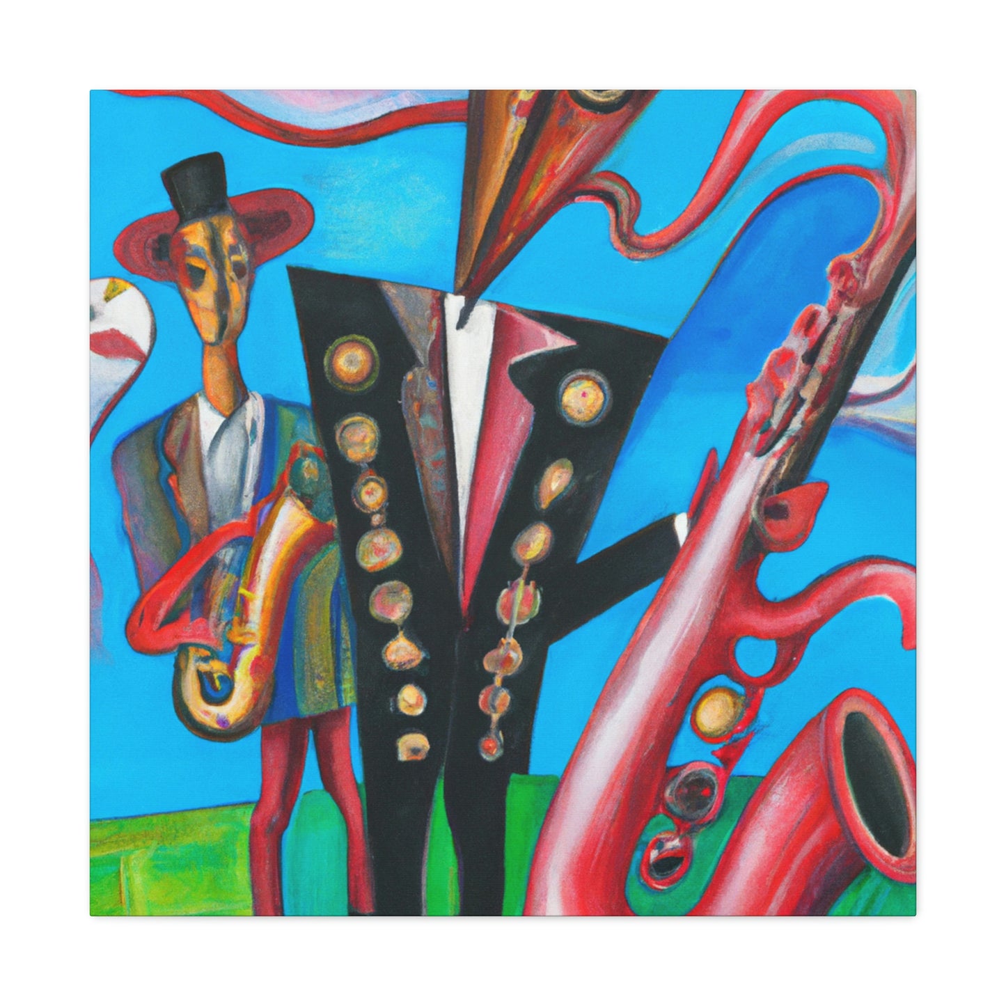 "Saxophone in Fauvism" - Canvas