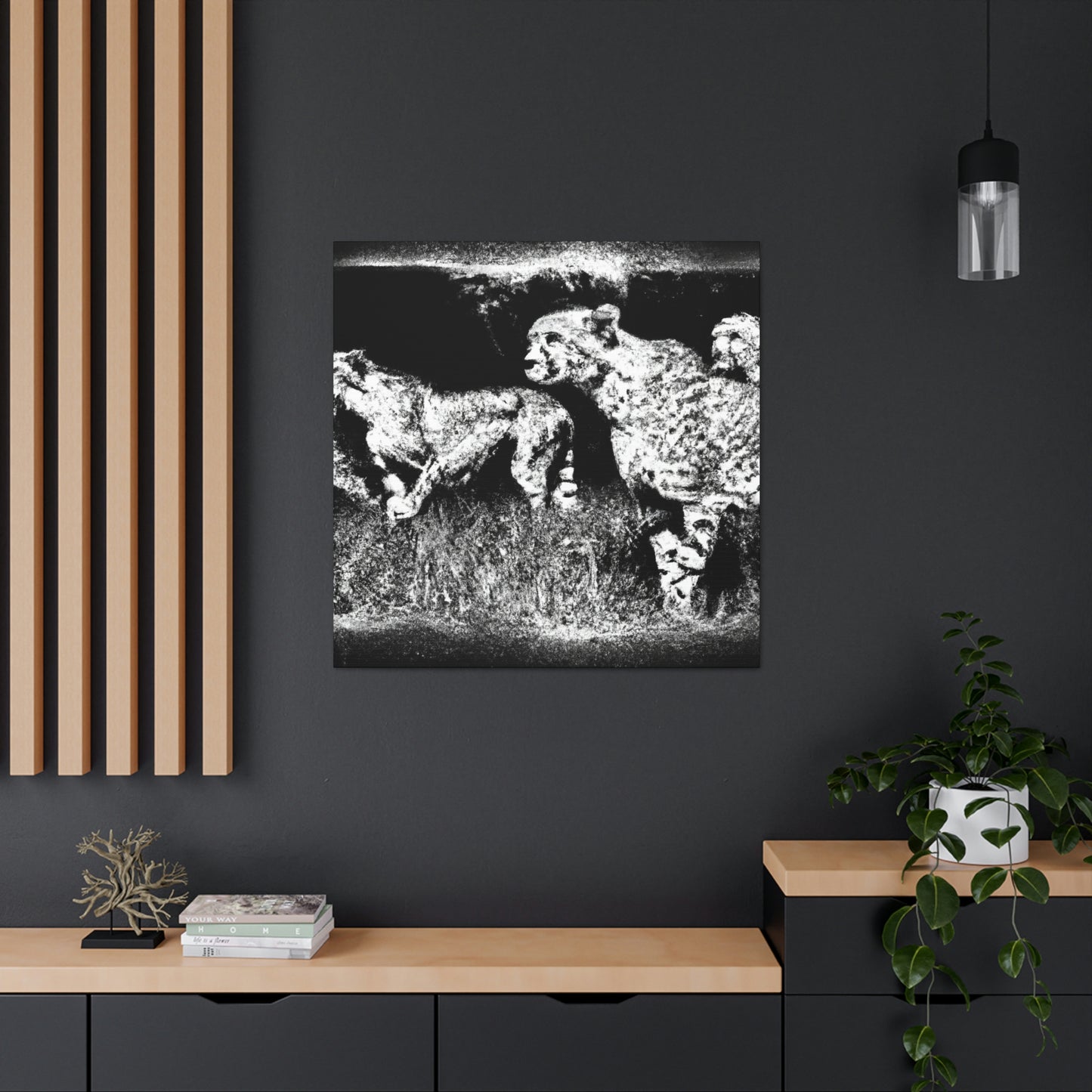 Cheetah in Abstract Form - Canvas