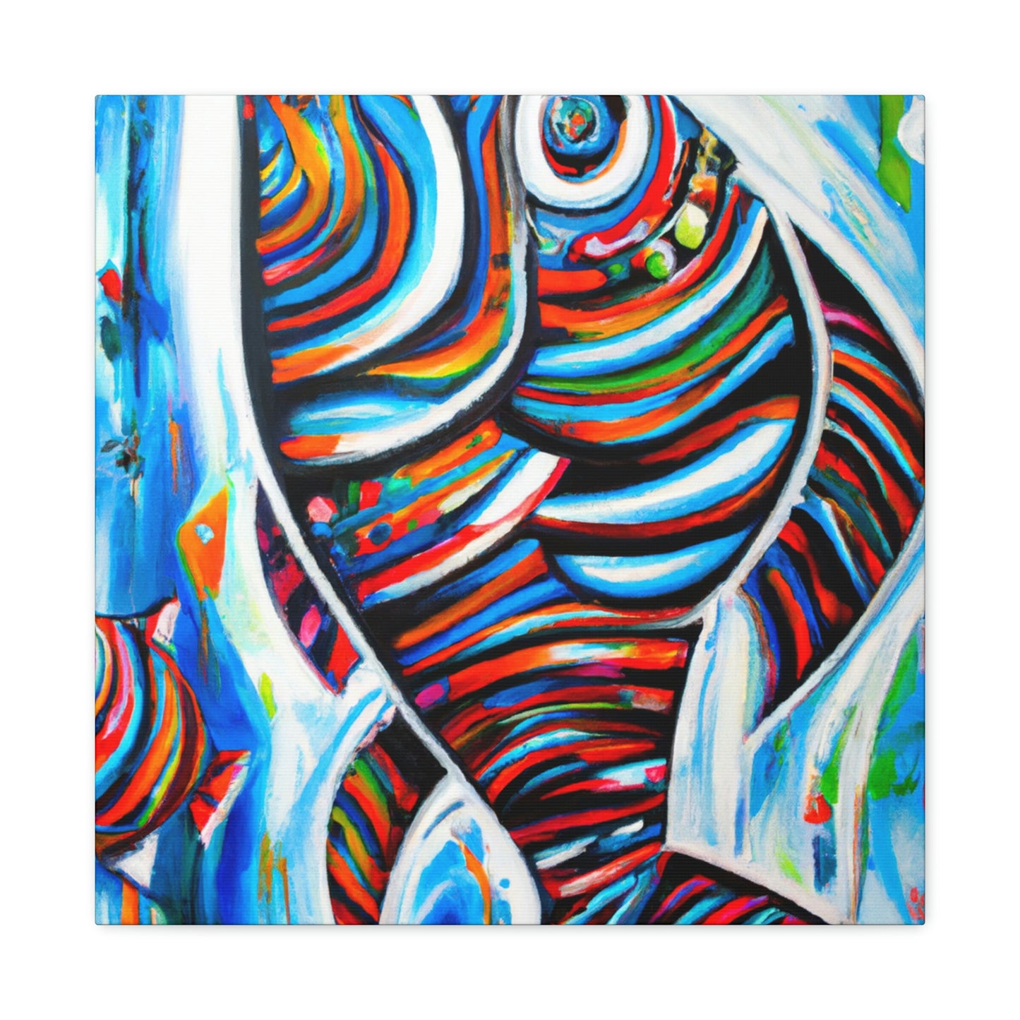 "Fish in Swirling Colors" - Canvas