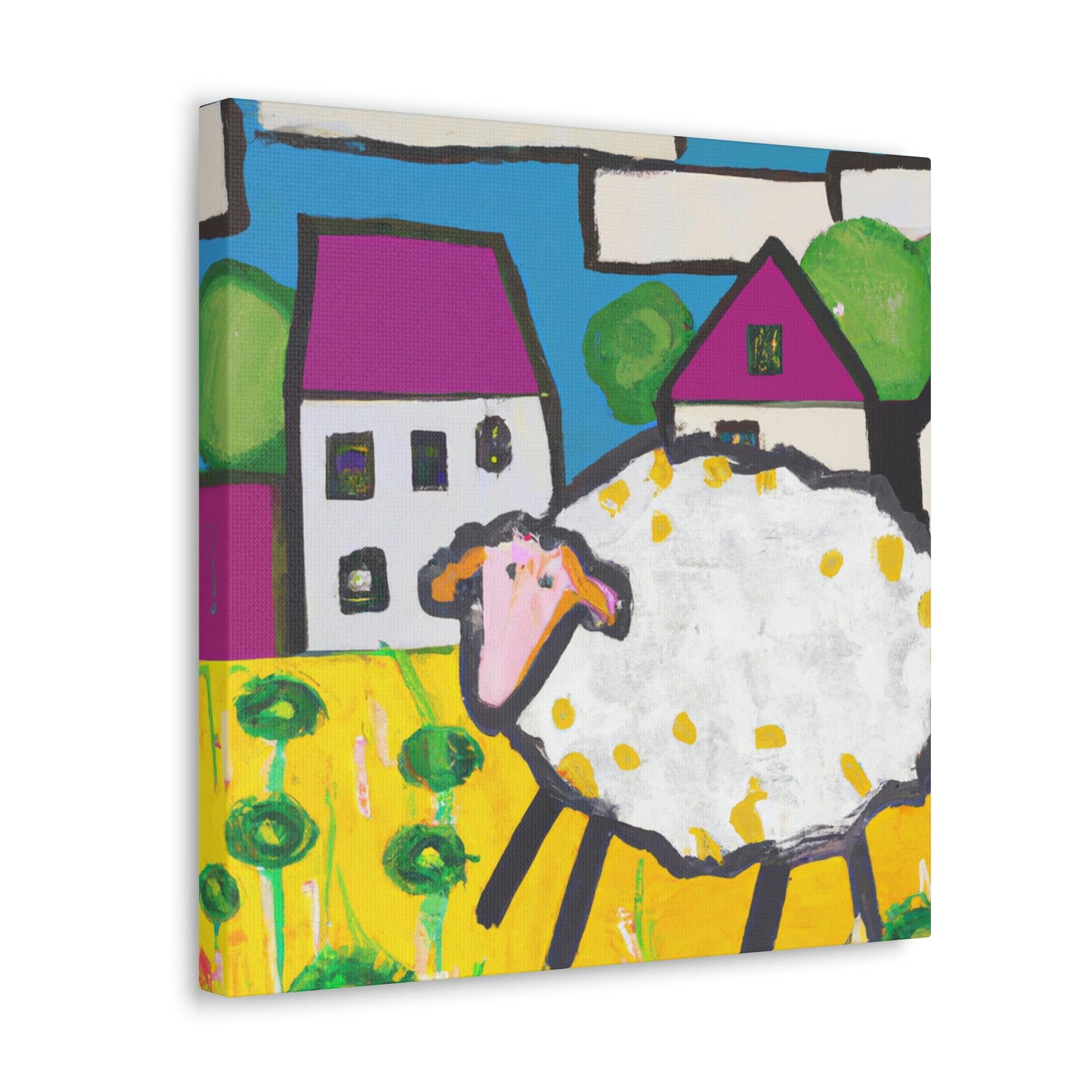 "Sheep in Splendid Hues" - Canvas