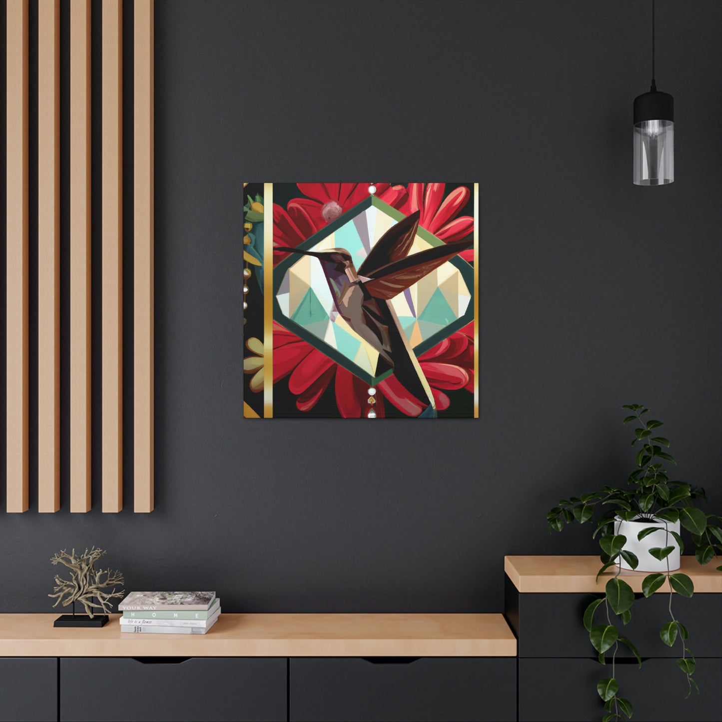 "Ruby-Throated In Flight" - Canvas