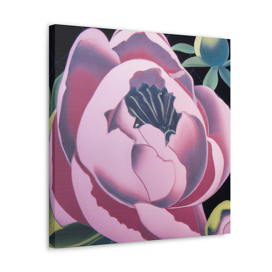 "Enchanting Art Deco Peony" - Canvas