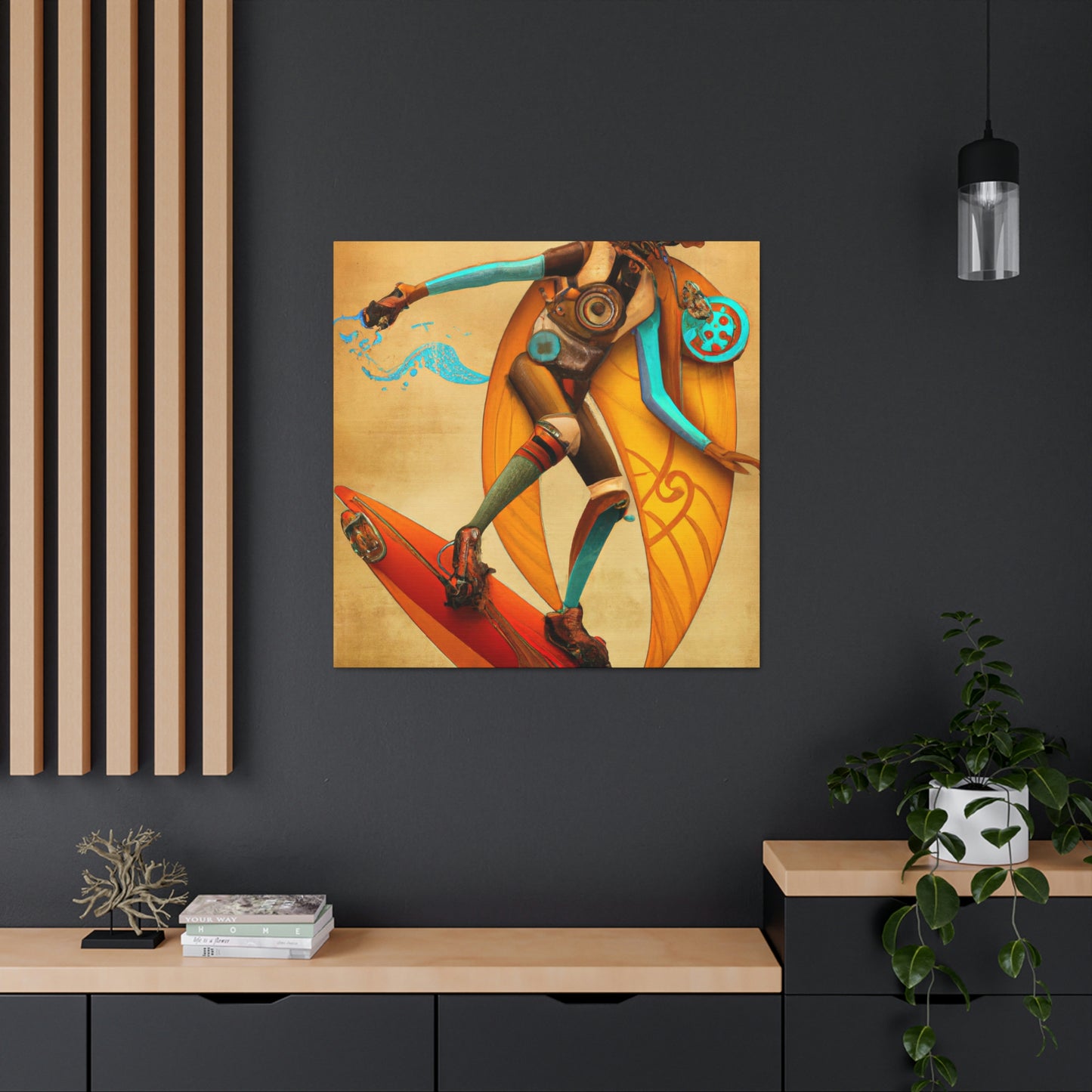 Steampunk Surfing Vista - Canvas