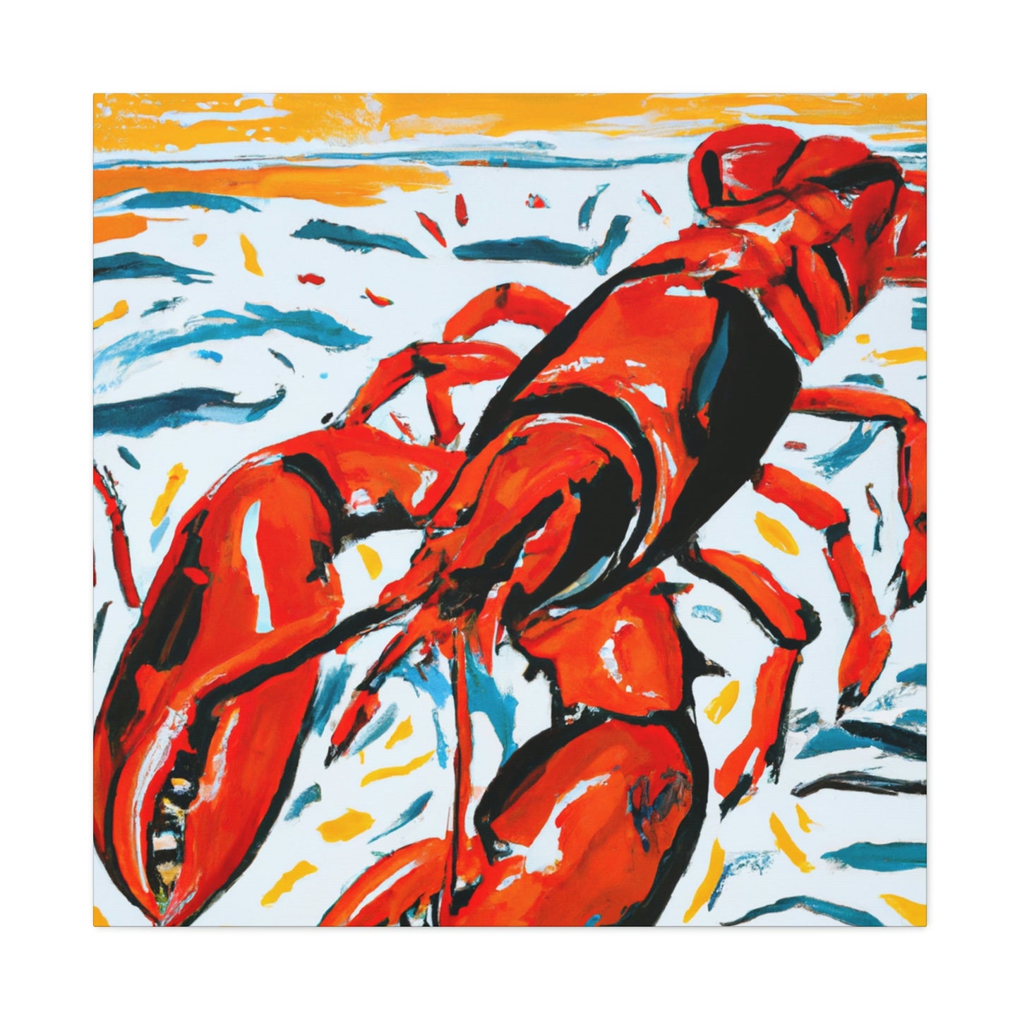 Lobster in Expressionism - Canvas