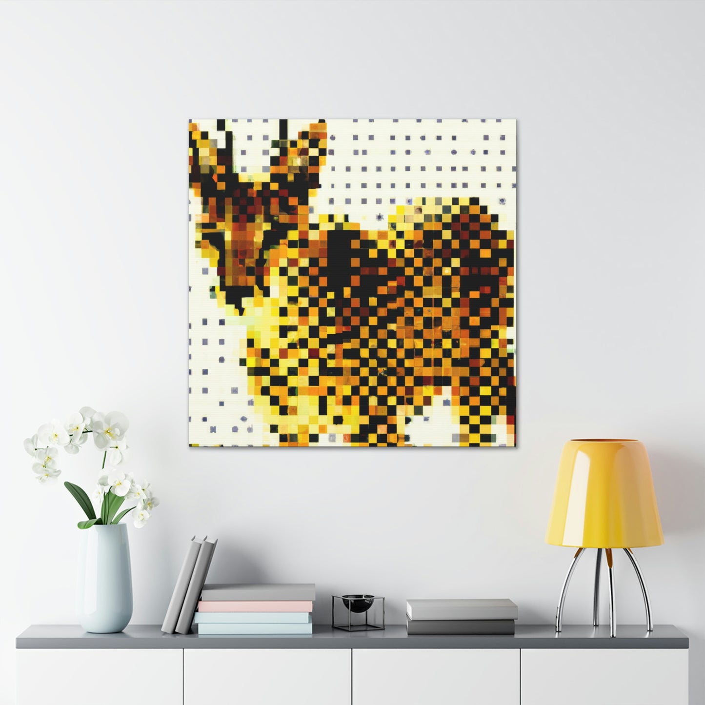 Caracal in Pointillism - Canvas