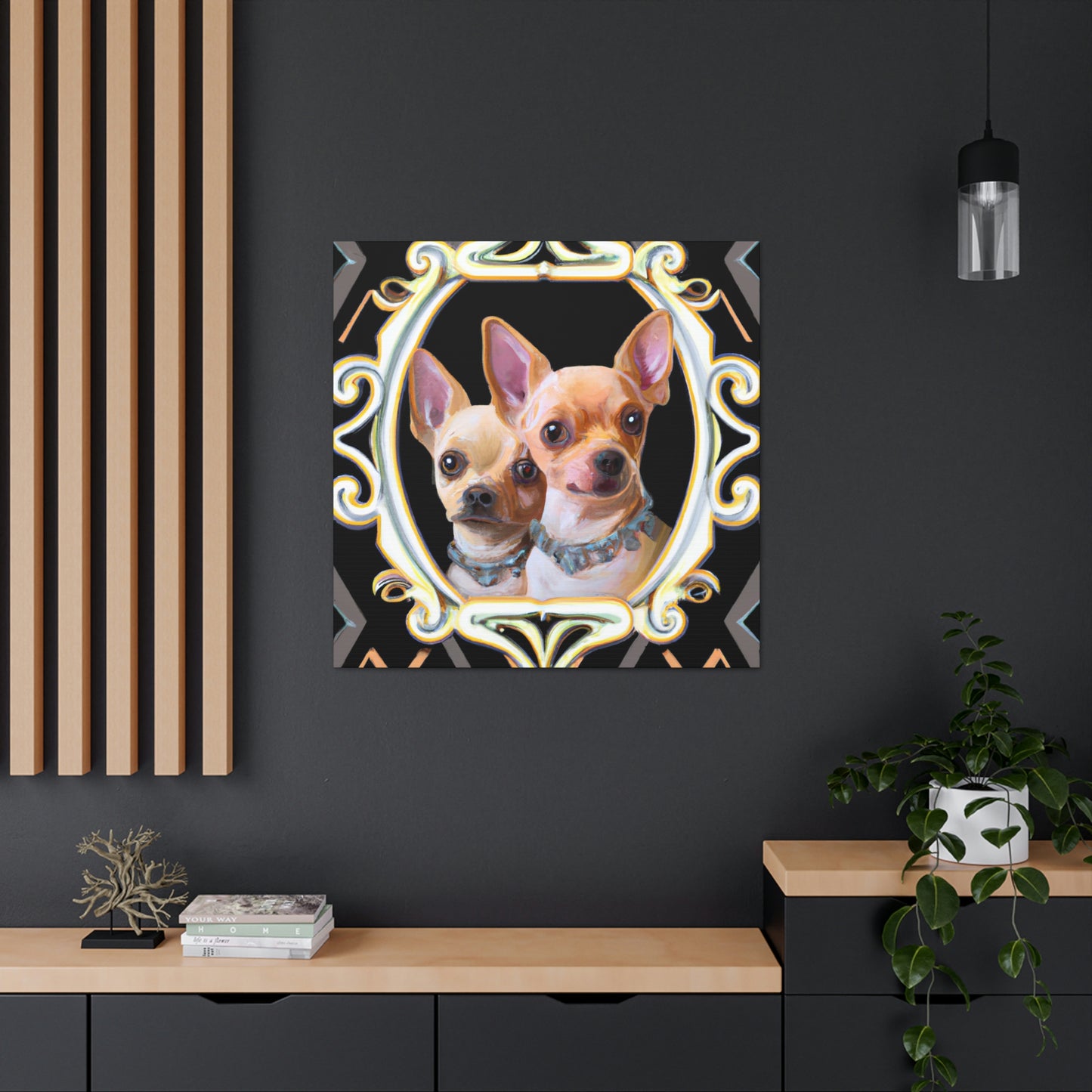 "Chihuahua Deco Dream" - Canvas