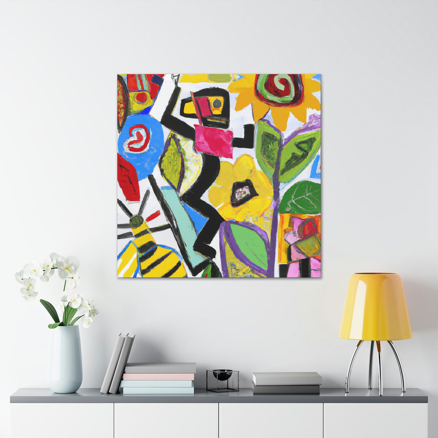 "Bumblebee Abstract Expressionism" - Canvas