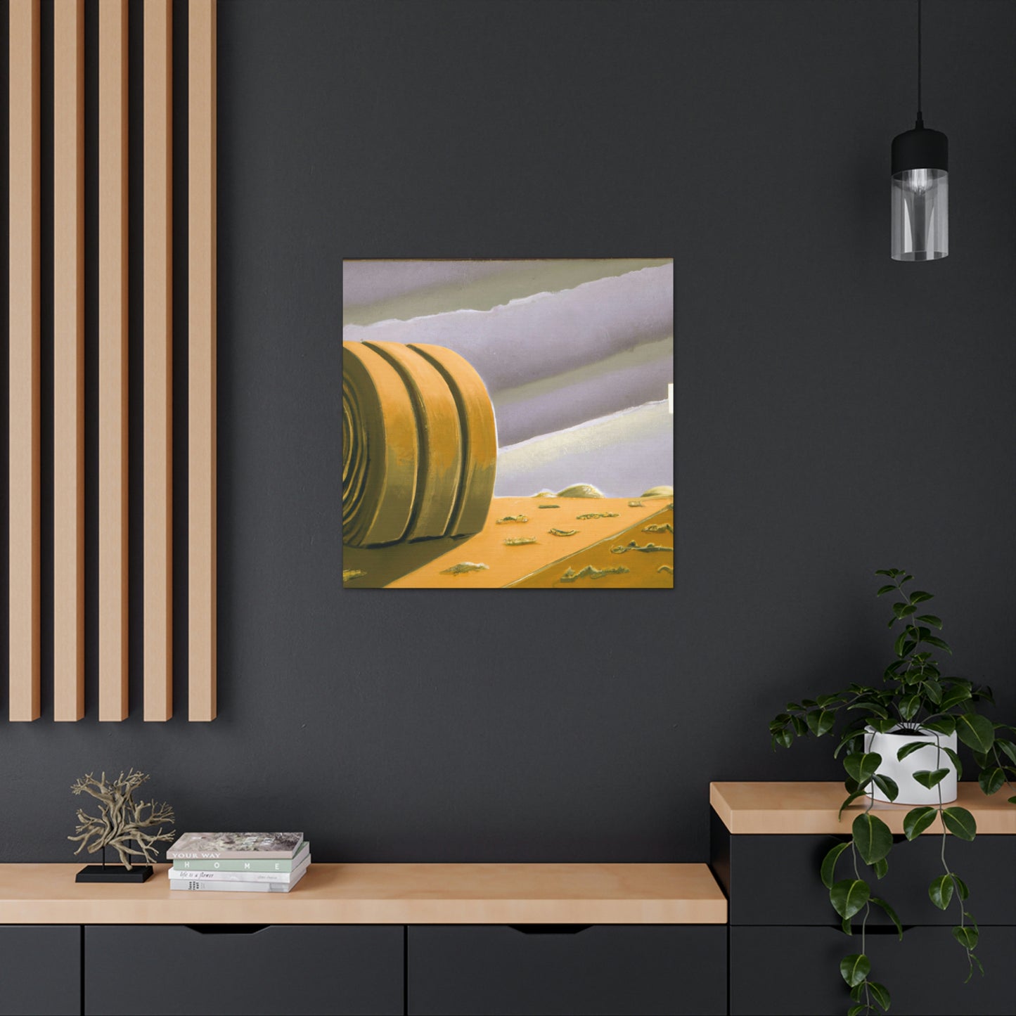 "Hay Bales in Deco". - Canvas